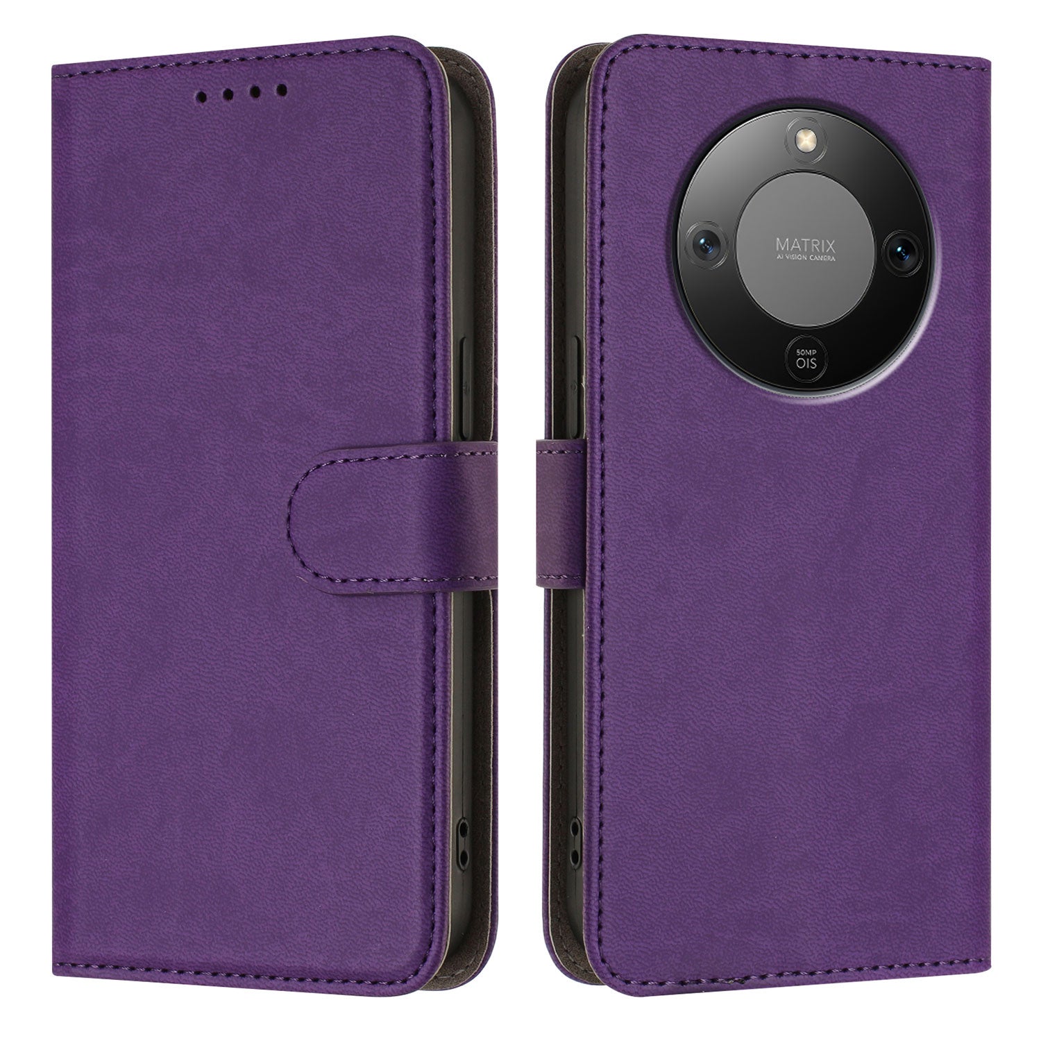 For Honor X9d 5G / Honor X70 5G Leather Case Solid Color Phone Cover with Wallet