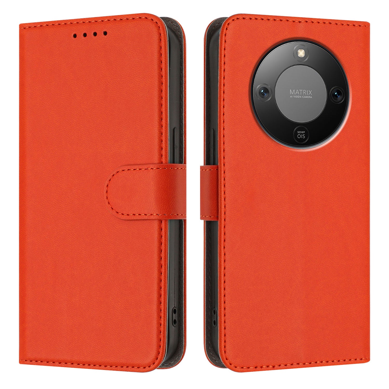 For Honor X9d 5G / Honor X70 5G Leather Case Solid Color Phone Cover with Wallet