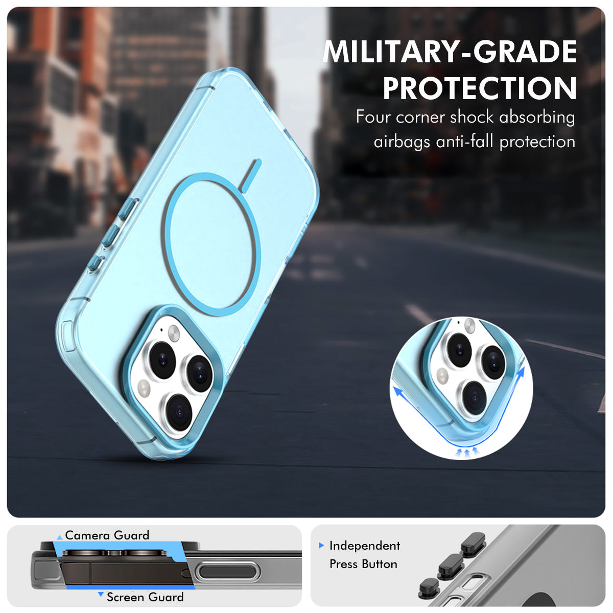 Coque pour iPhone 14 Pro Max avec verre trempé 9H ENKAY HAT PRINCE PC TPU compatible MagSafe