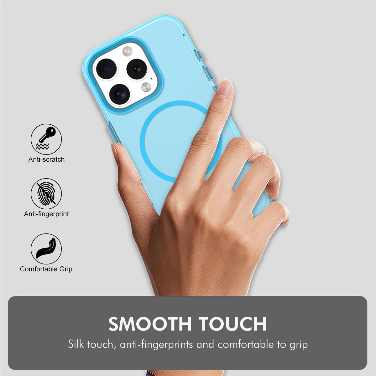 Coque pour iPhone 15 Pro avec verre trempé 9H ENKAY HAT PRINCE en PC TPU compatible MagSafe