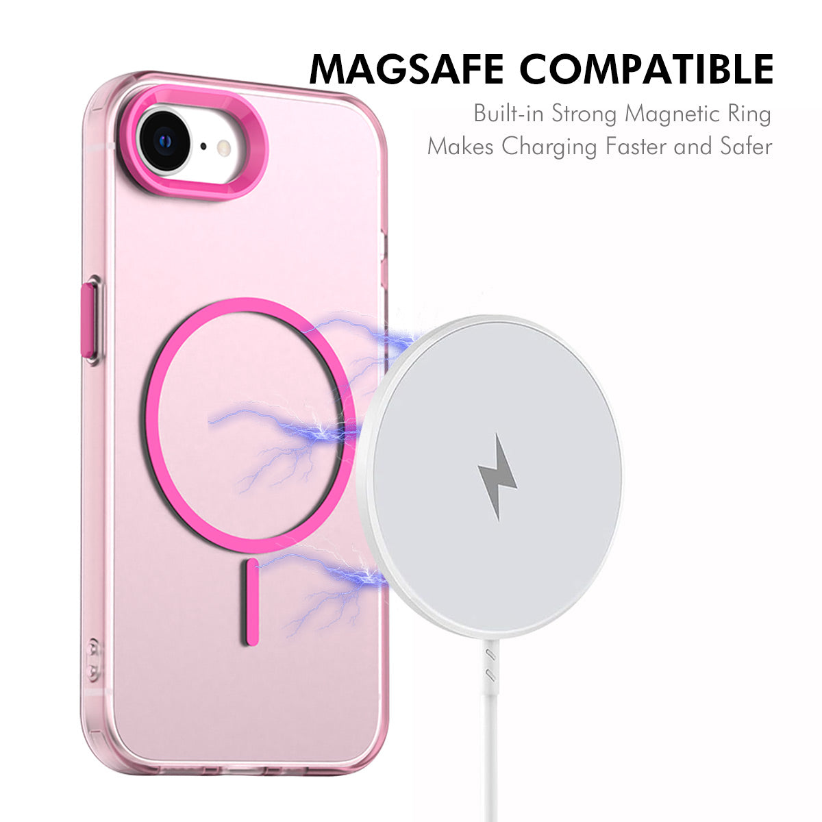 For iPhone 16e Case with 9H Tempered Glass ENKAY HAT PRINCE PC TPU Phone Cover Compatible with MagSafe