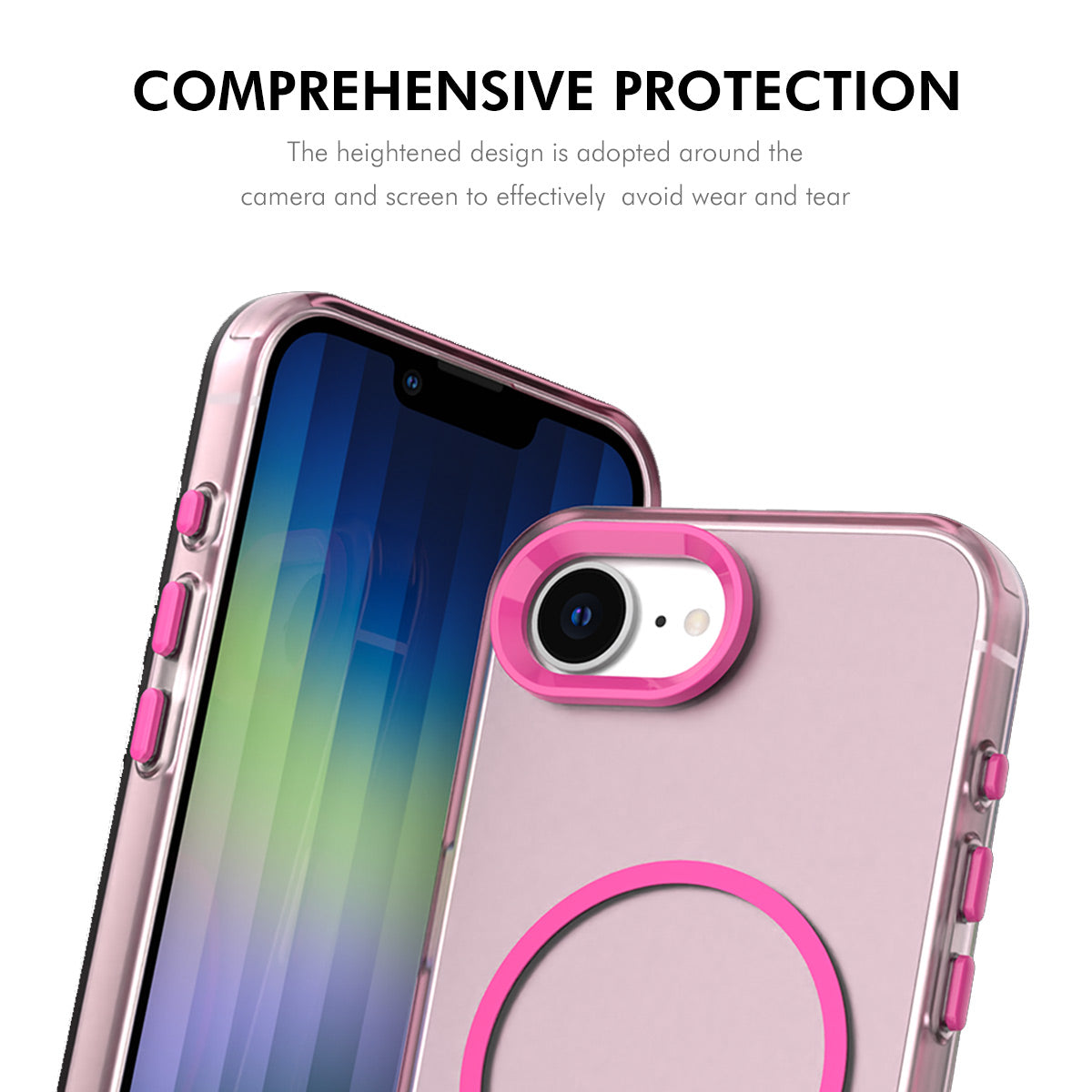 For iPhone 16e Case with 9H Tempered Glass ENKAY HAT PRINCE PC TPU Phone Cover Compatible with MagSafe