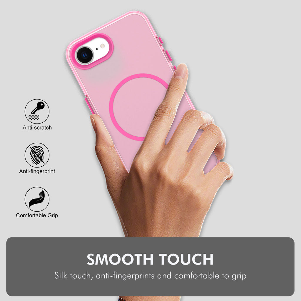 For iPhone 16e Case with 9H Tempered Glass ENKAY HAT PRINCE PC TPU Phone Cover Compatible with MagSafe