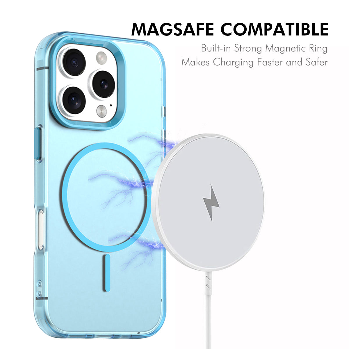 For iPhone 15 Pro Max Case with 9H Tempered Glass ENKAY HAT PRINCE PC TPU Phone Cover Compatible with MagSafe