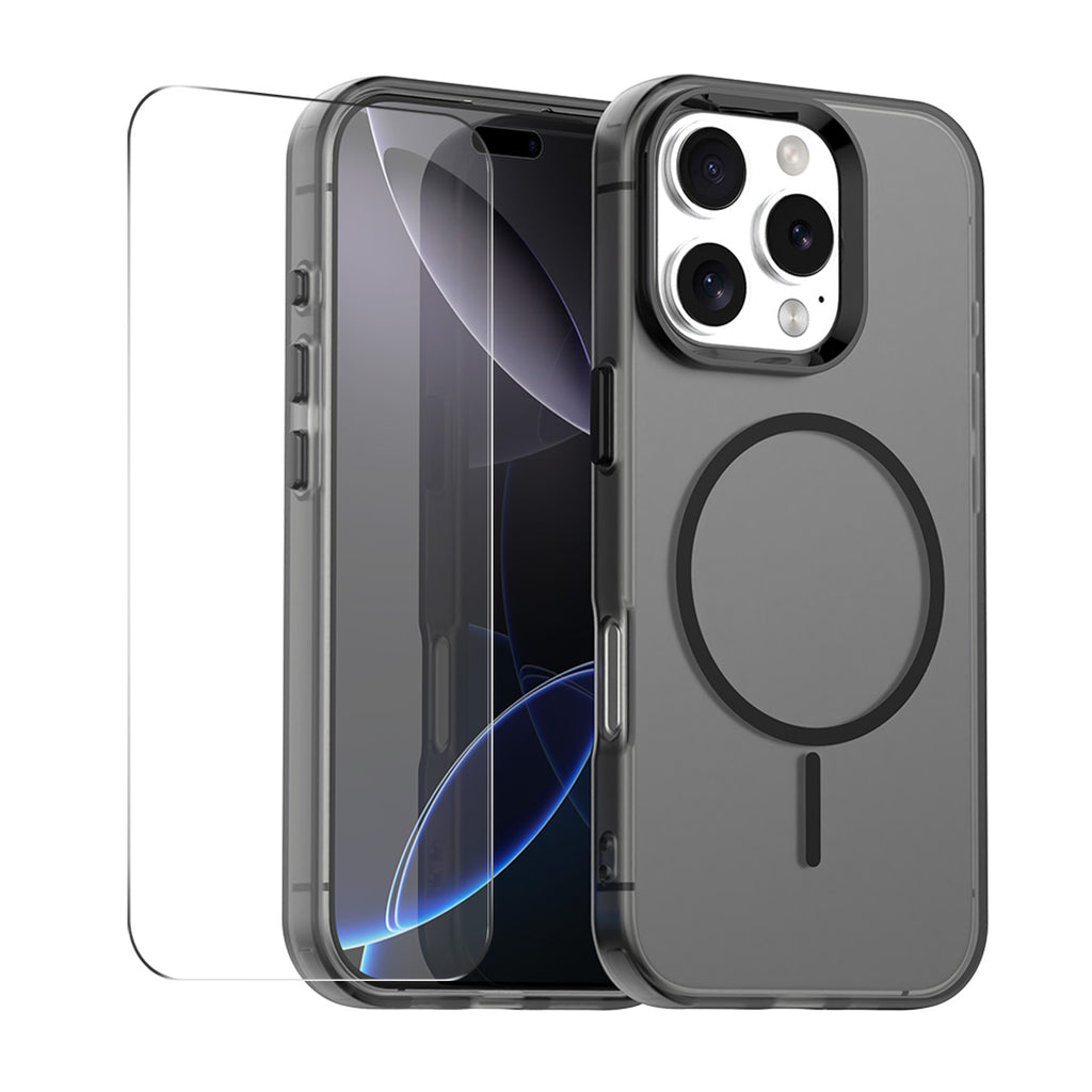 Funda ENKAY HAT PRINCE para iPhone 16 Pro Max con cristal templado 9H, fabricada en TPU y compatible con MagSafe.