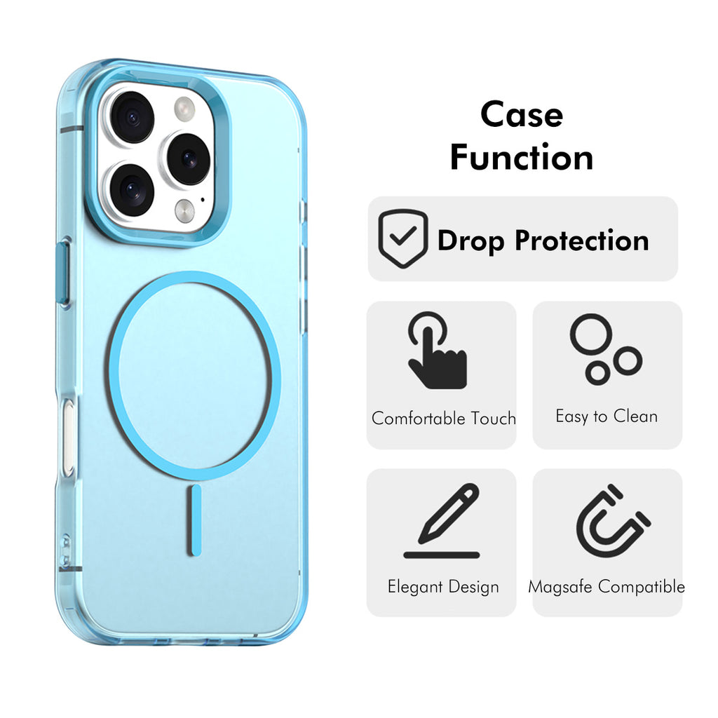 For iPhone 16 Pro Case with 9H Tempered Glass ENKAY HAT PRINCE PC TPU Phone Cover Compatible with MagSafe