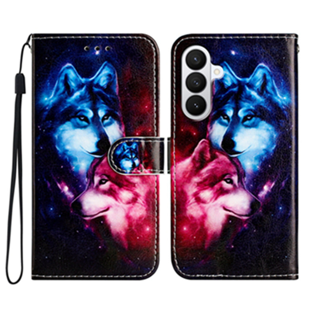 Funda tipo cartera para Samsung Galaxy S26 Pro con estampado, de piel sintética, con soporte y correa. 