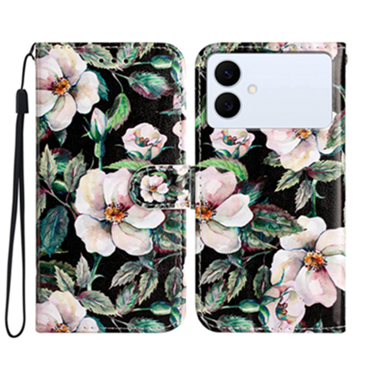 For Samsung Galaxy S26 Edge Wallet Case  Printed Pattern PU Leather Stand Phone Cover with Strap