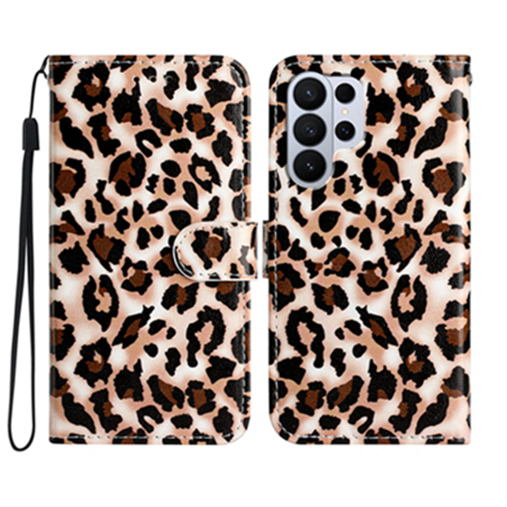 For Samsung Galaxy S26 Ultra Wallet Case  Printed Pattern PU Leather Stand Phone Cover with Strap