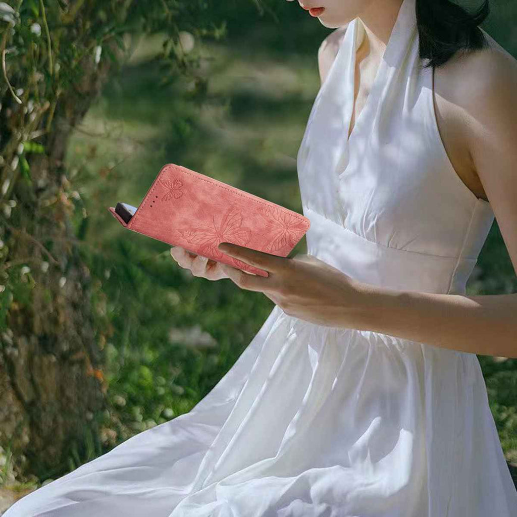 For Samsung Galaxy S26 Edge Case Butterfly Design Flip Wallet Leather Phone Cover Skin-Touch