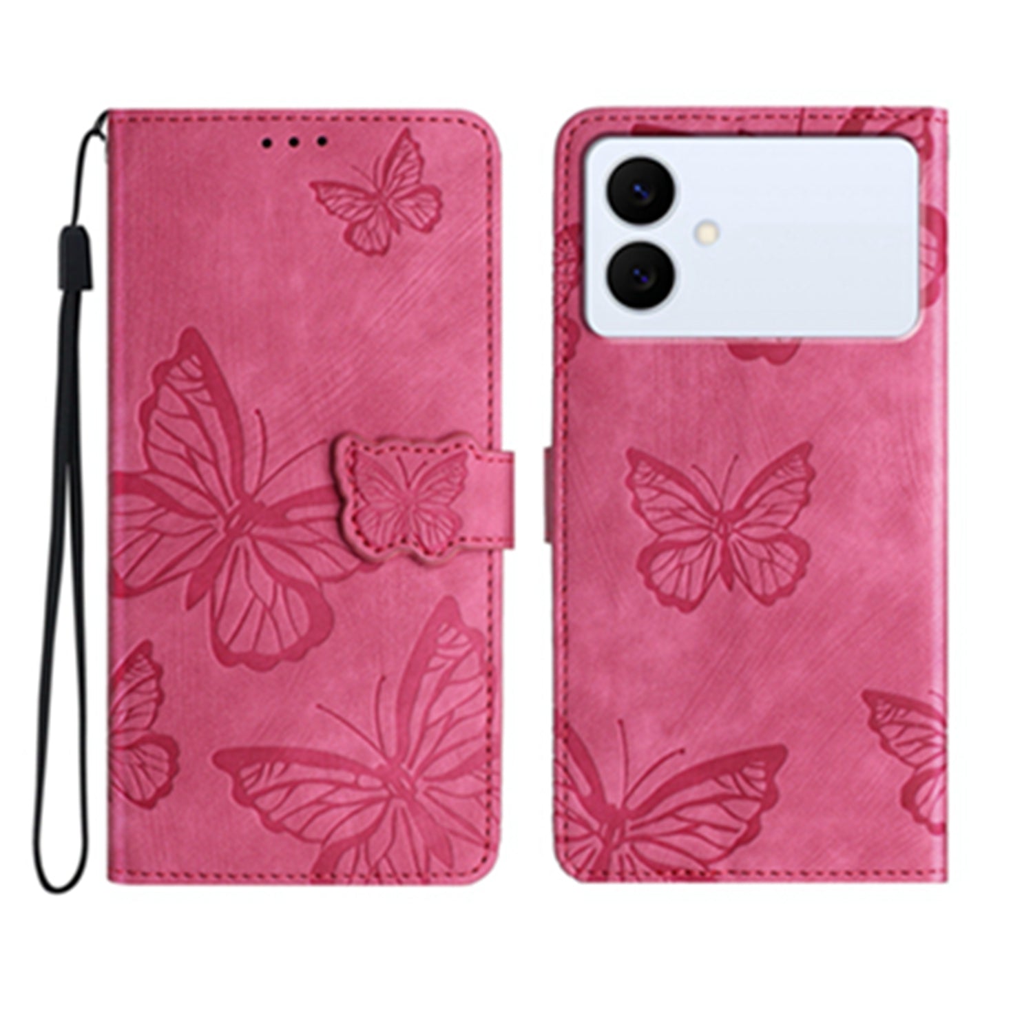 For Samsung Galaxy S26 Edge Case Butterfly Design Flip Wallet Leather Phone Cover Skin-Touch