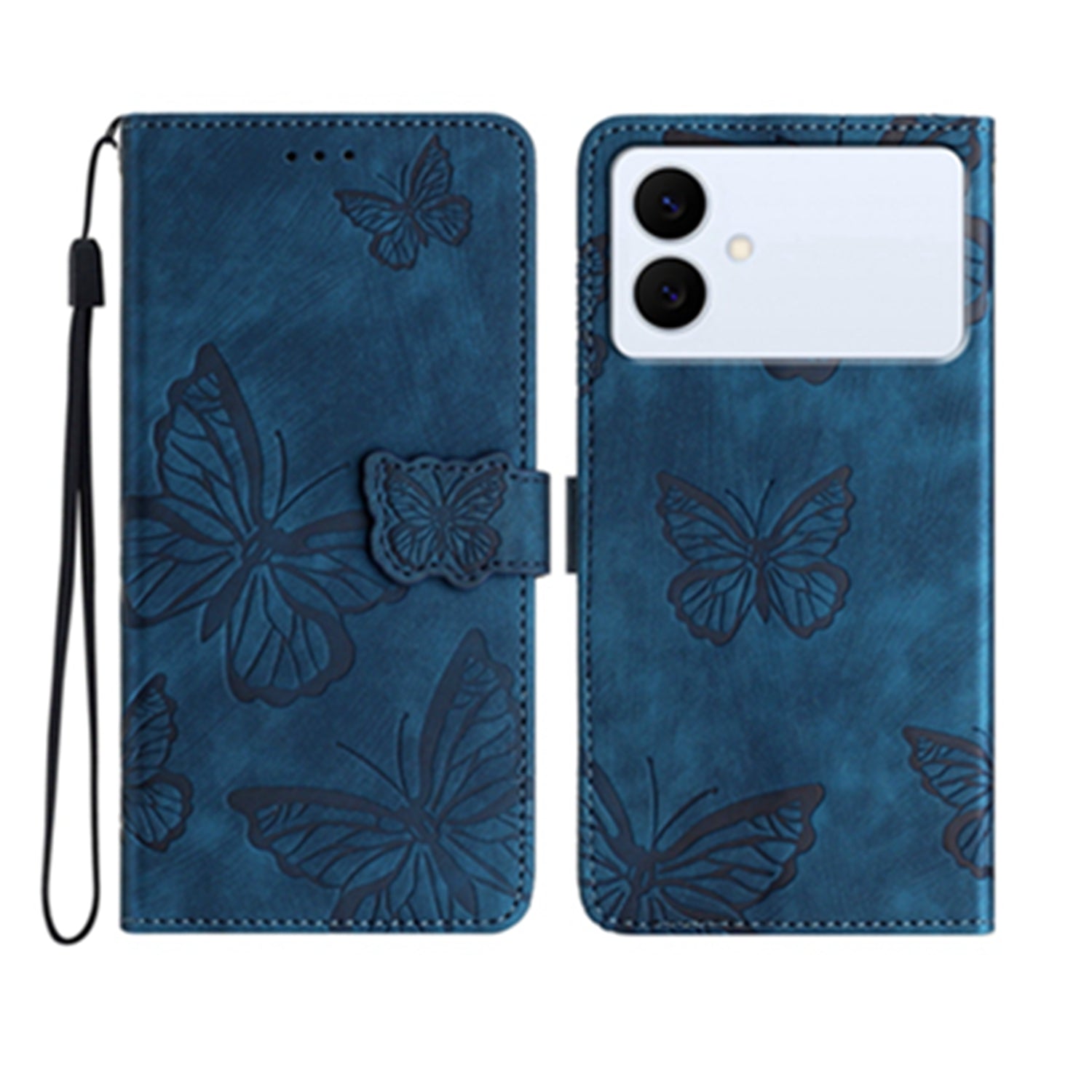 For Samsung Galaxy S26 Edge Case Butterfly Design Flip Wallet Leather Phone Cover Skin-Touch