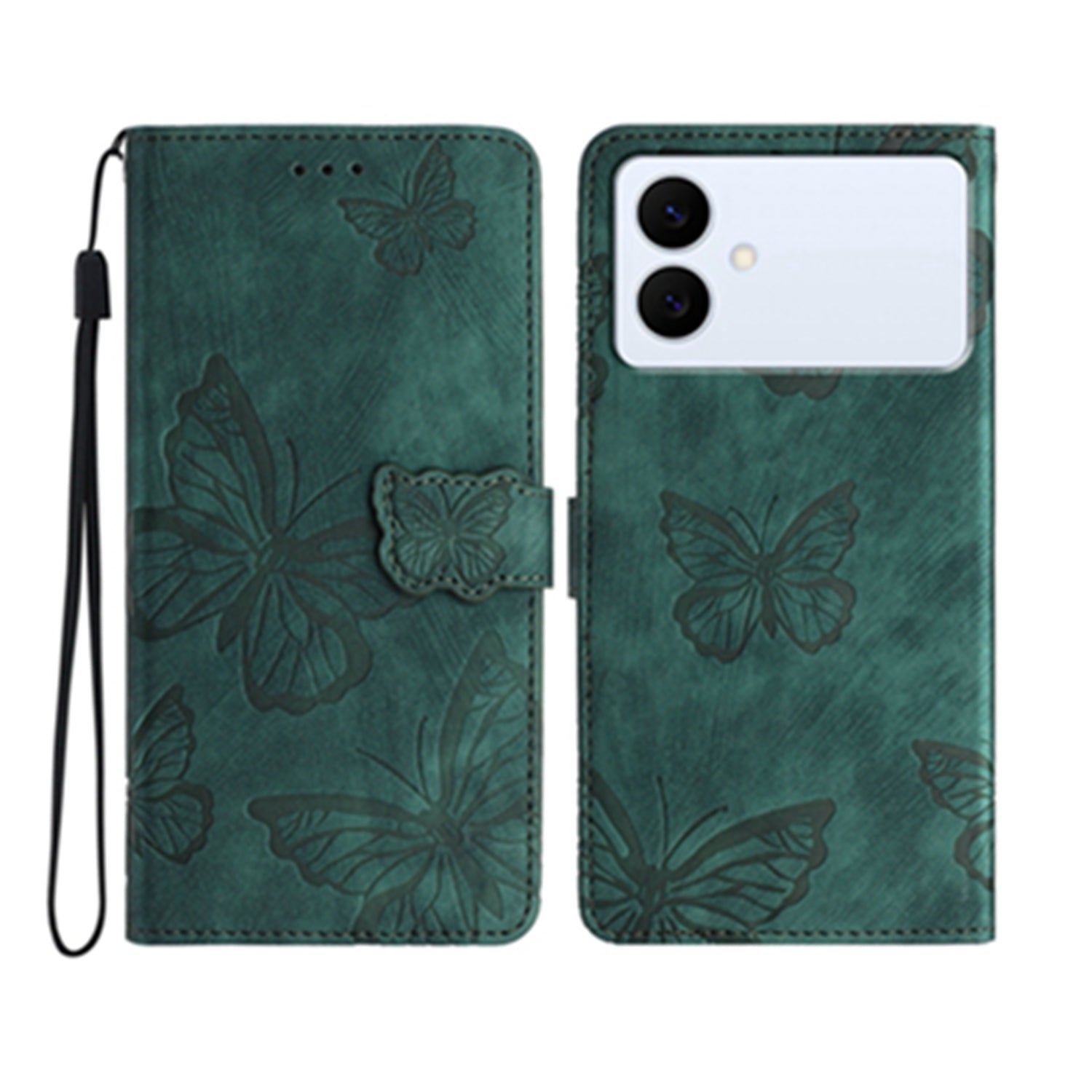 For Samsung Galaxy S26 Edge Case Butterfly Design Flip Wallet Leather Phone Cover Skin-Touch