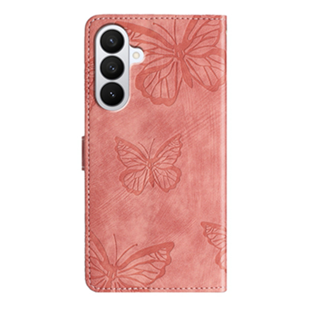 For Samsung Galaxy S26 Pro Case Butterfly Design Flip Wallet Leather Phone Cover Skin-Touch
