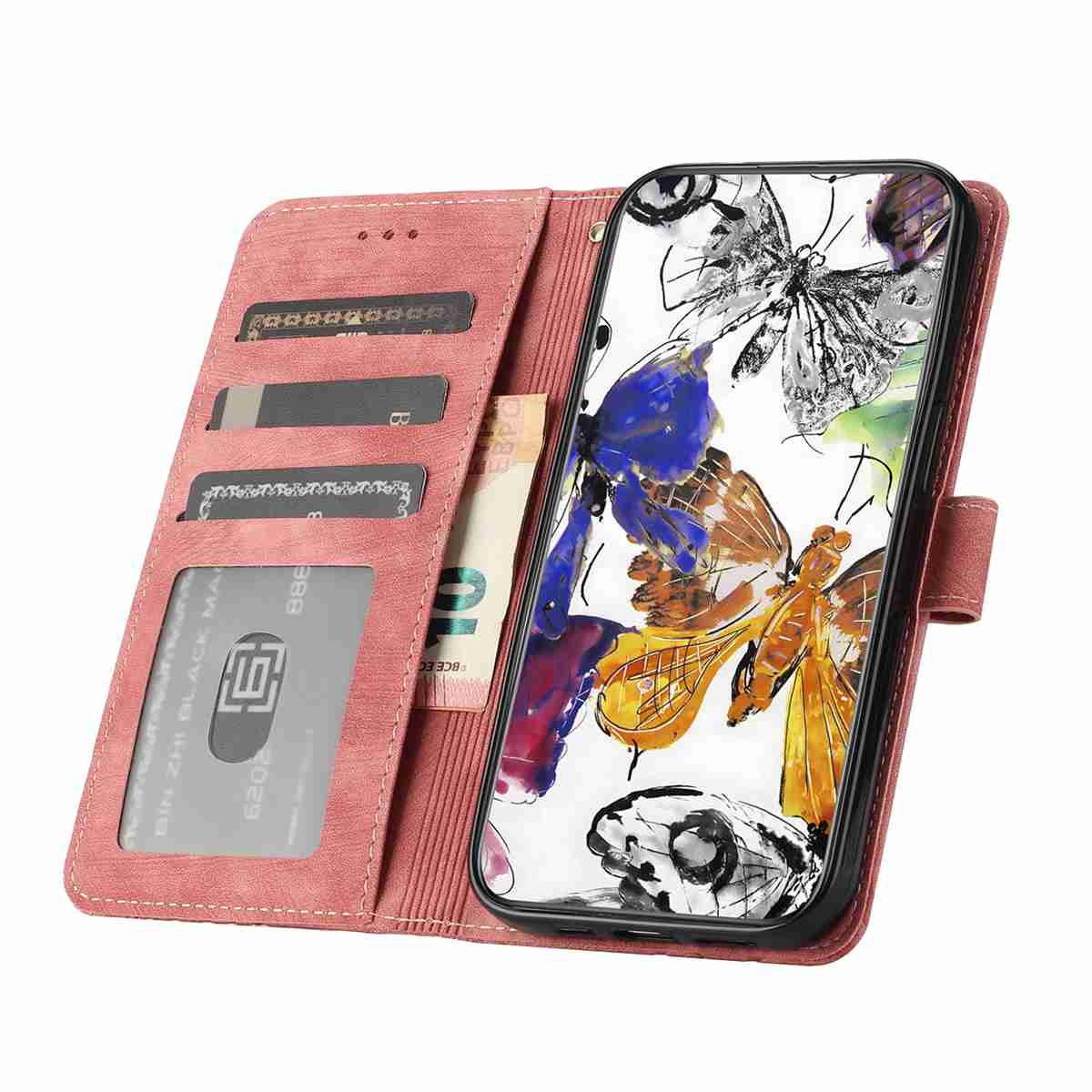 For Samsung Galaxy S26 Pro Case Butterfly Design Flip Wallet Leather Phone Cover Skin-Touch