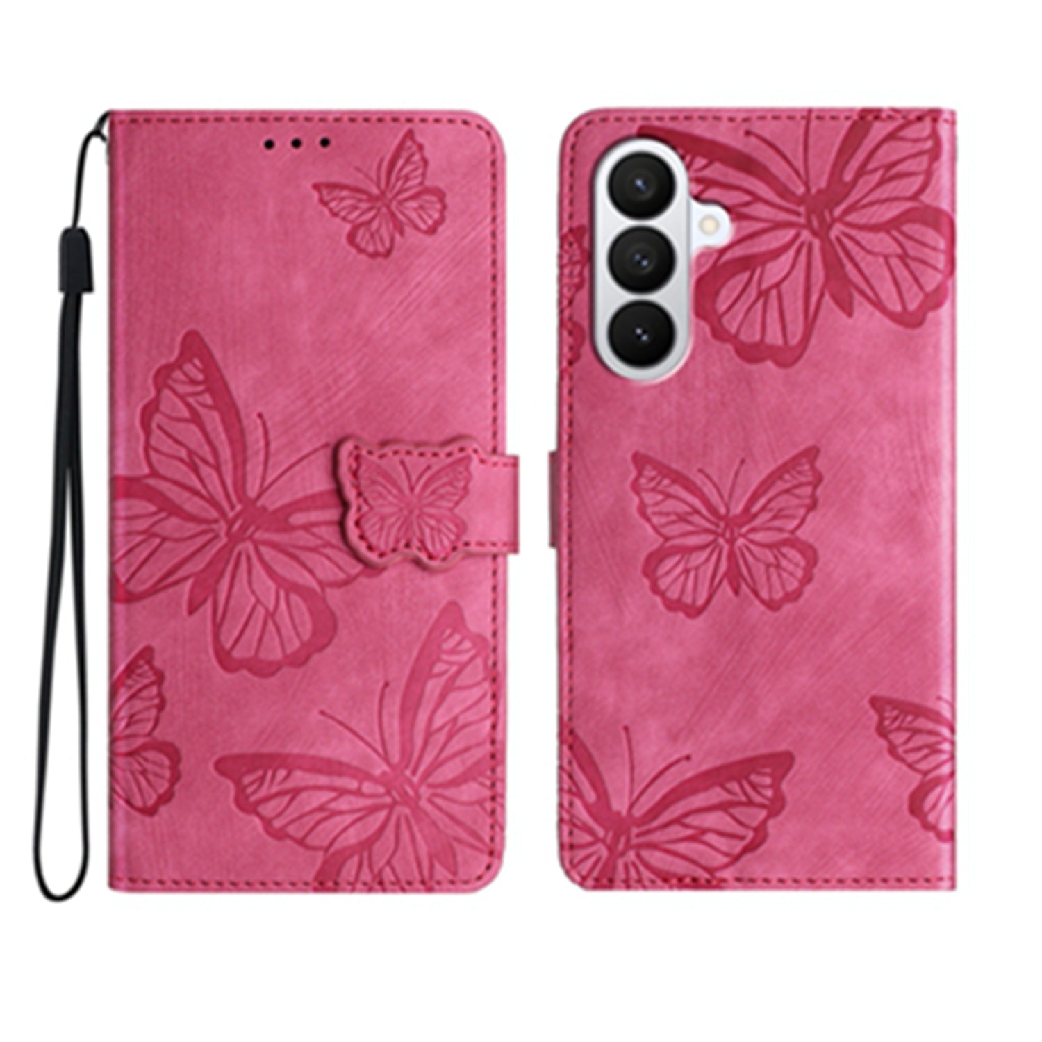 For Samsung Galaxy S26 Pro Case Butterfly Design Flip Wallet Leather Phone Cover Skin-Touch