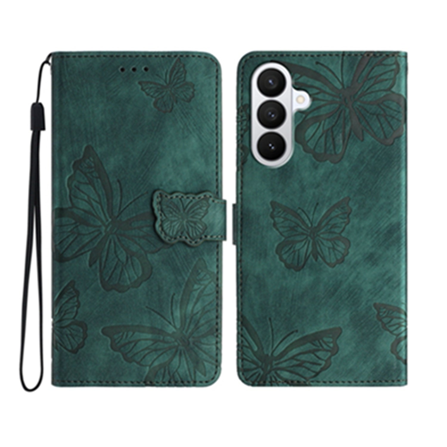 For Samsung Galaxy S26 Pro Case Butterfly Design Flip Wallet Leather Phone Cover Skin-Touch