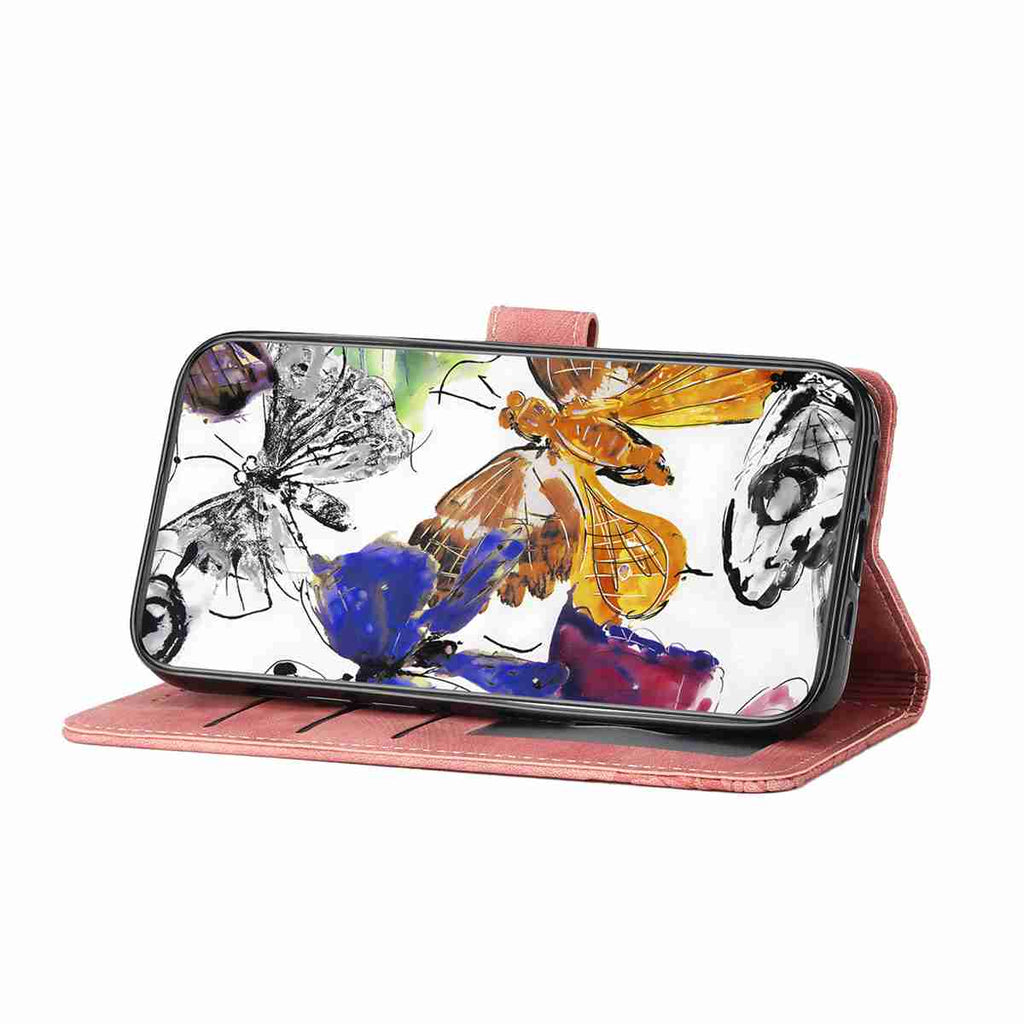 For Samsung Galaxy S26 Ultra Case Butterfly Design Flip Wallet Leather Phone Cover Skin-Touch