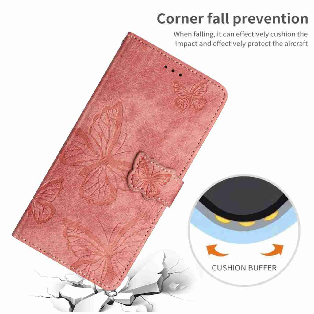 For Samsung Galaxy S26 Ultra Case Butterfly Design Flip Wallet Leather Phone Cover Skin-Touch