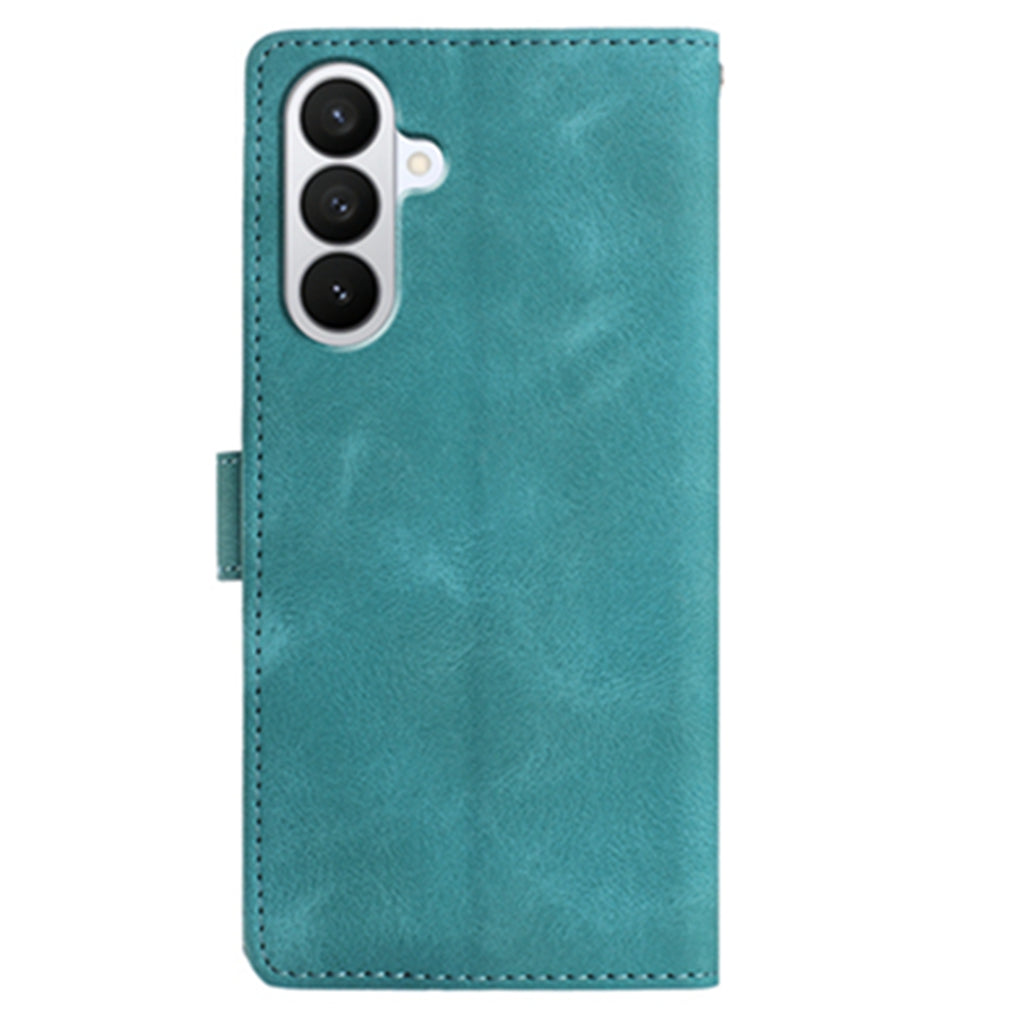 For Samsung Galaxy S26 Pro Case Garden Imprinted PU Leather Wallet Phone Cover with Wrist Strap