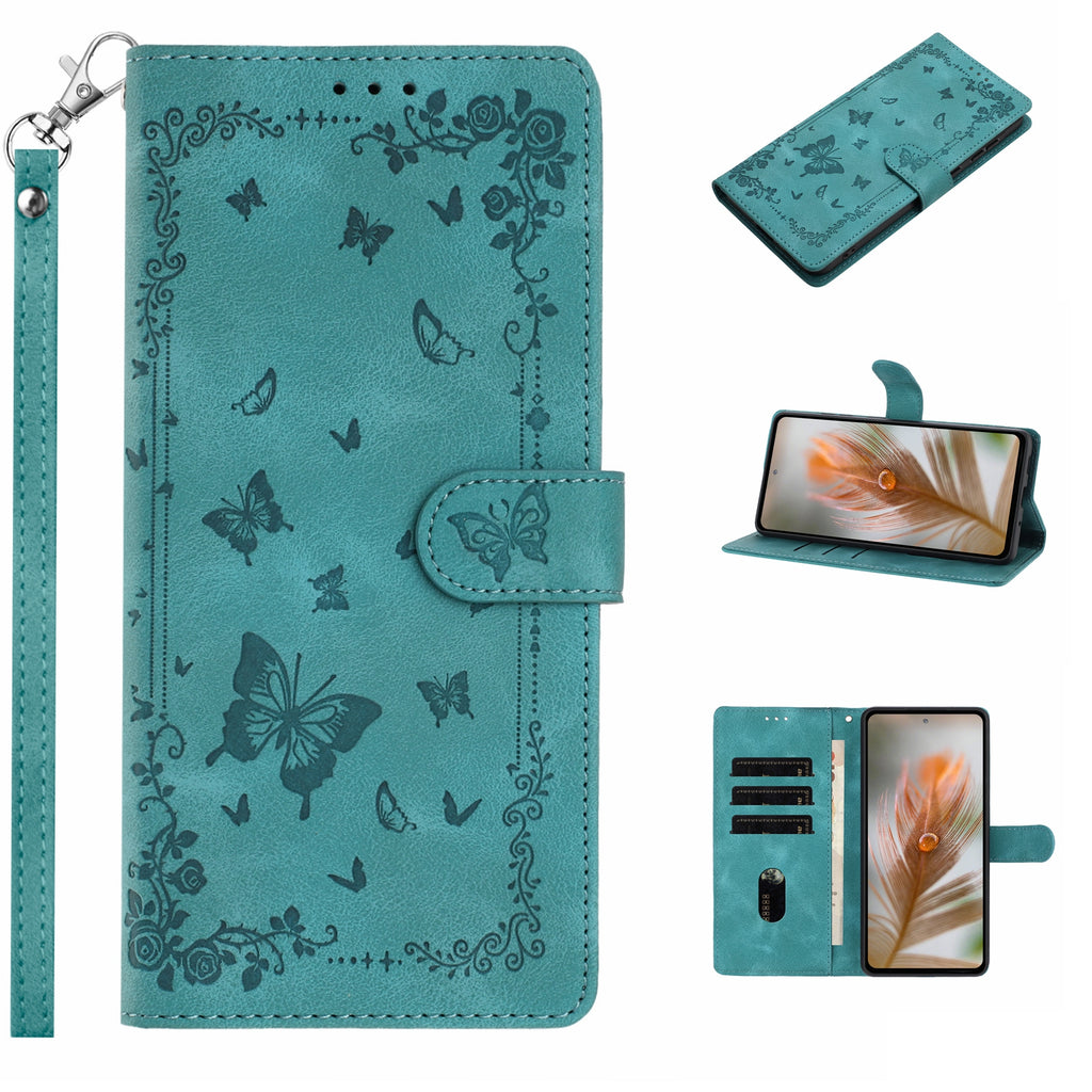 For Samsung Galaxy S26 Pro Case Garden Imprinted PU Leather Wallet Phone Cover with Wrist Strap