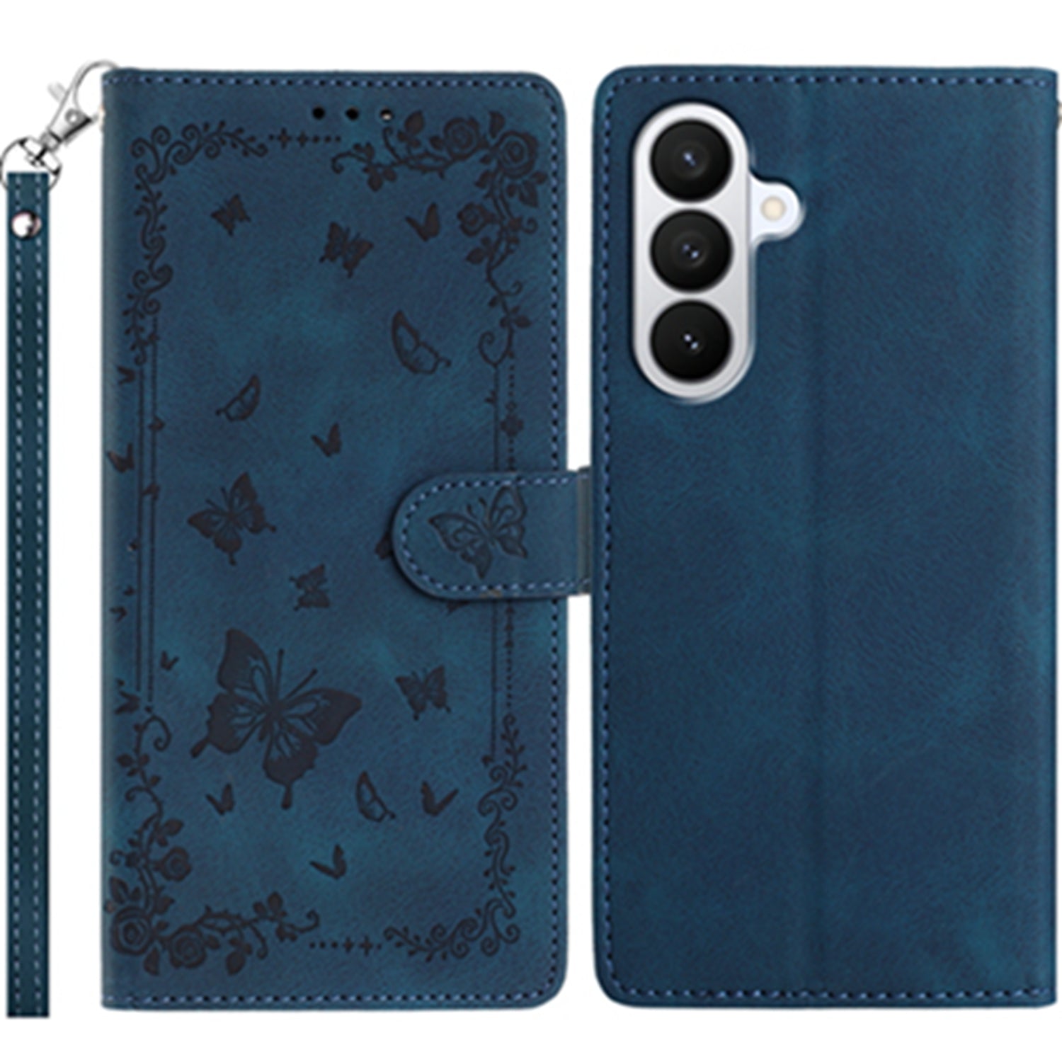 For Samsung Galaxy S26 Pro Case Garden Imprinted PU Leather Wallet Phone Cover with Wrist Strap