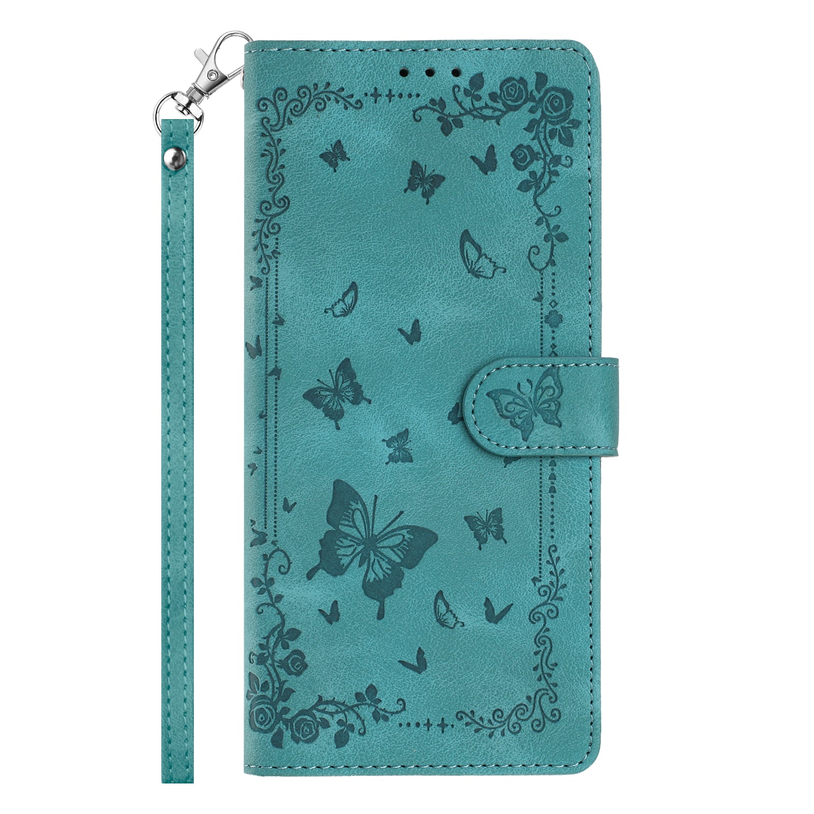 For Samsung Galaxy S26 Ultra Case Garden Imprinted PU Leather Wallet Phone Cover with Wrist Strap
