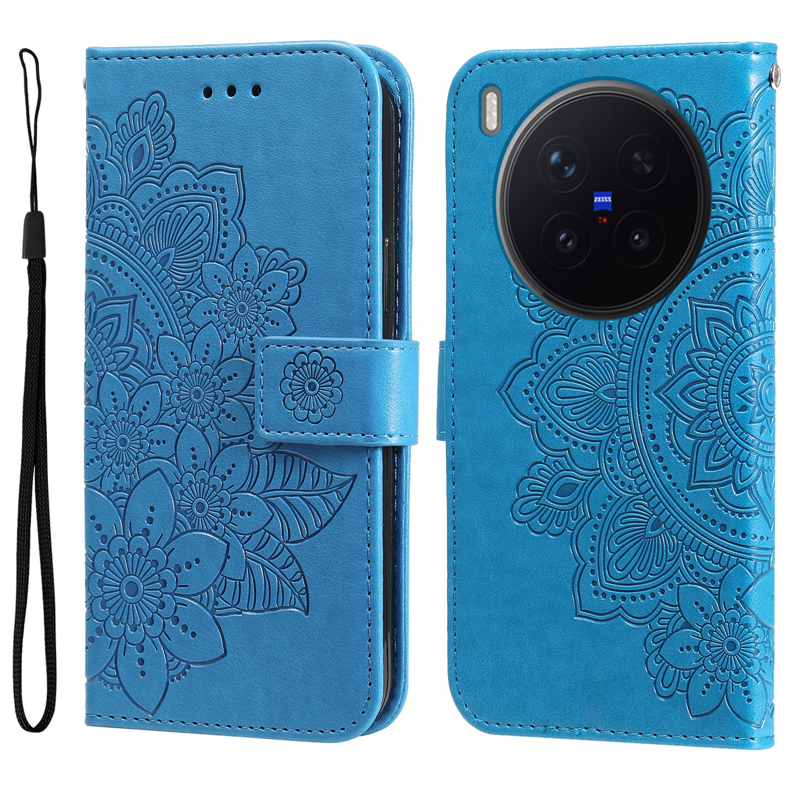 For vivo X300 Pro 5G Case Floral Pattern PU Leather Wallet Stand Phone Cover