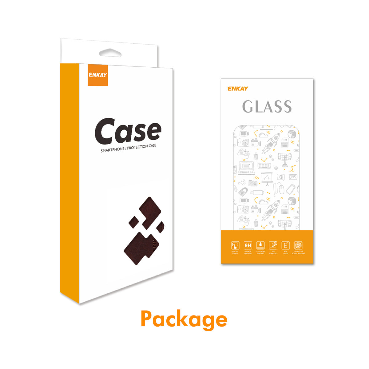 For Honor X5c Plus 4G PU Leather Wallet Case ENKAY HAT PRINCE Phone Stand Cover with Tempered Glass