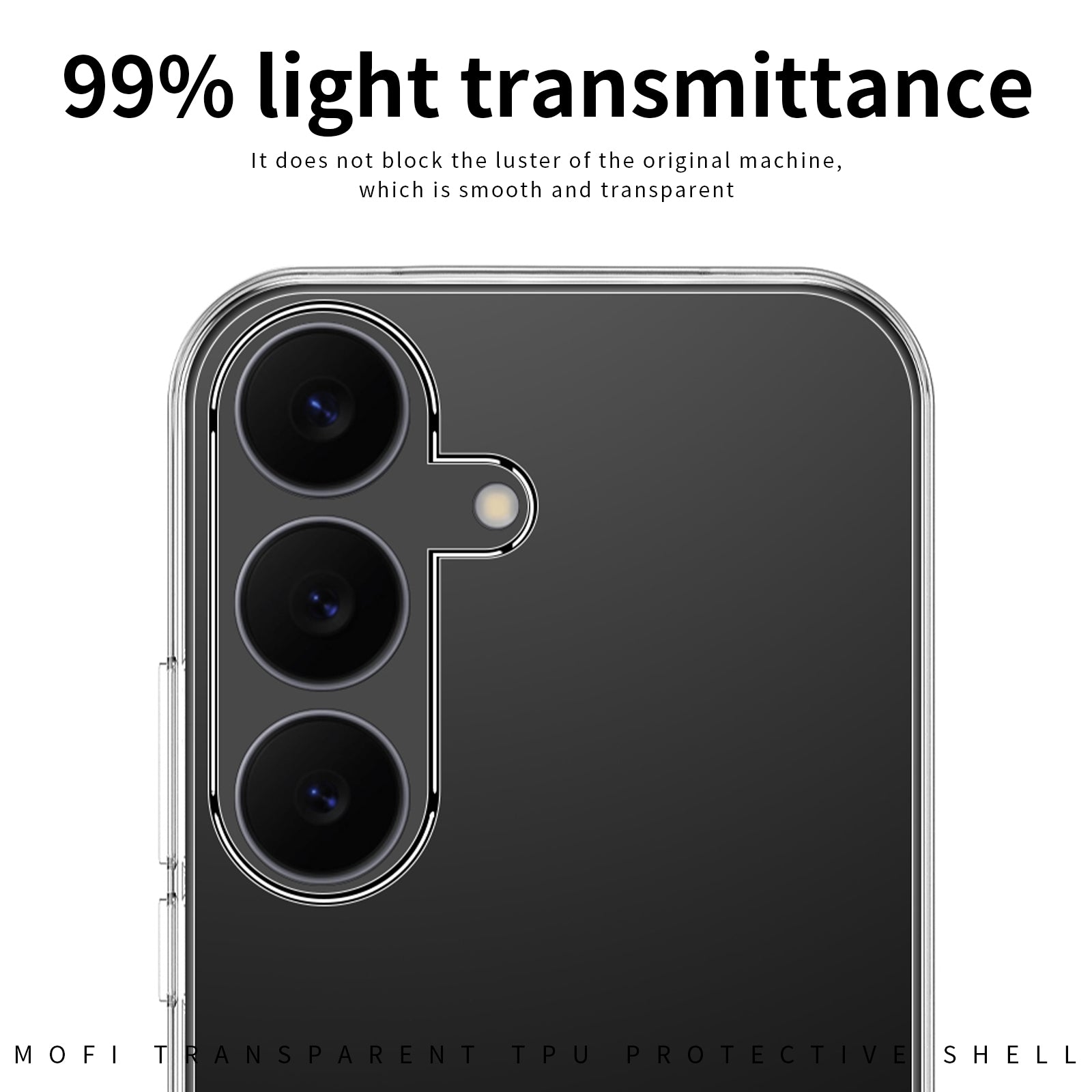 For Samsung Galaxy S25 FE Clear Phone Case MOFI Ultra-Thin TPU Phone Back Cover