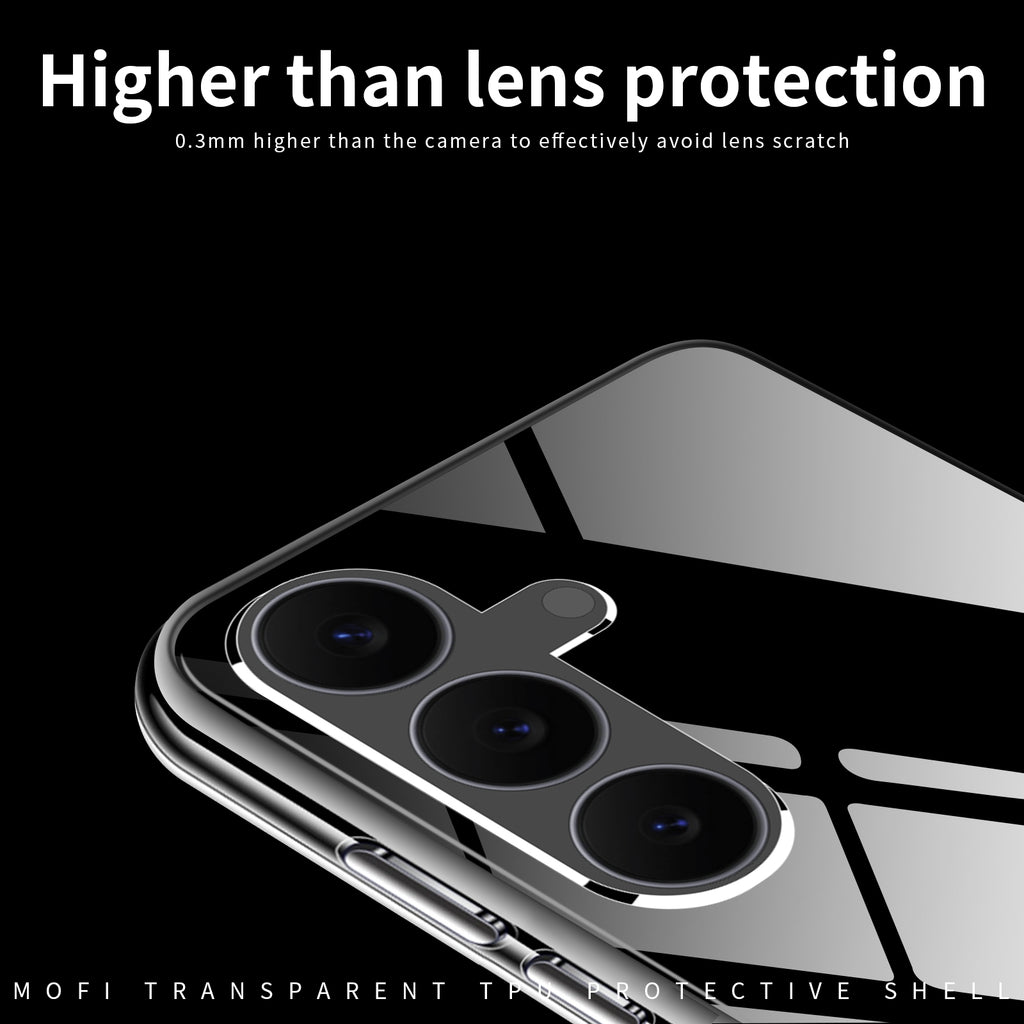 For Samsung Galaxy S25 FE Clear Phone Case MOFI Ultra-Thin TPU Phone Back Cover