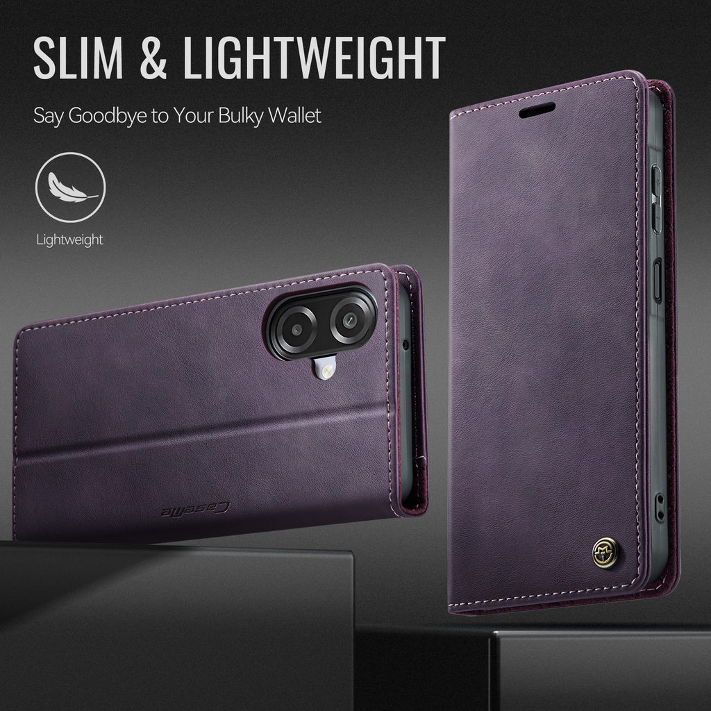 For Samsung Galaxy A06 4G / Galaxy A06 5G / Galaxy A07 4G Case CASEME 033 Series RFID Blocking Wallet Stand Calf Texture Leather Phone Cover