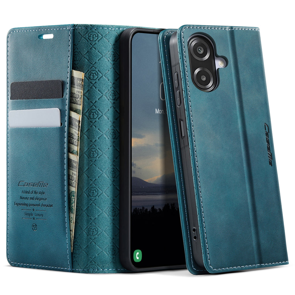 For Samsung Galaxy A06 4G / Galaxy A06 5G / Galaxy A07 4G Case CASEME 033 Series RFID Blocking Wallet Stand Calf Texture Leather Phone Cover