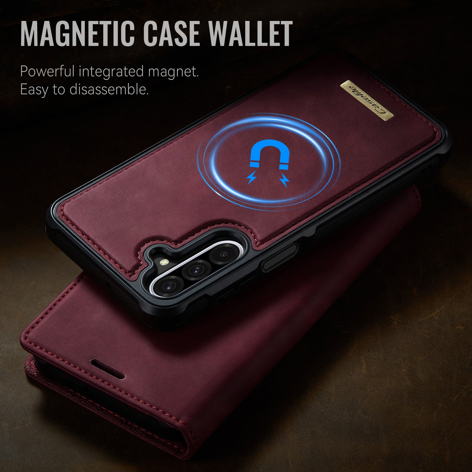 For Samsung Galaxy A17 5G / Galaxy A17 4G Magnetic Case CASEME C49 RFID Blocking Detachable Wallet Leather Phone Cover