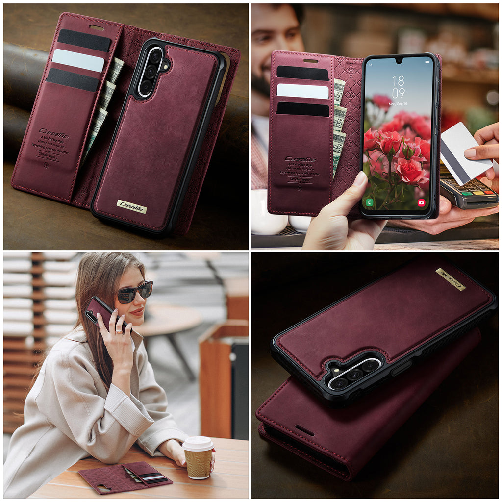 For Samsung Galaxy A17 5G / Galaxy A17 4G Magnetic Case CASEME C49 RFID Blocking Detachable Wallet Leather Phone Cover