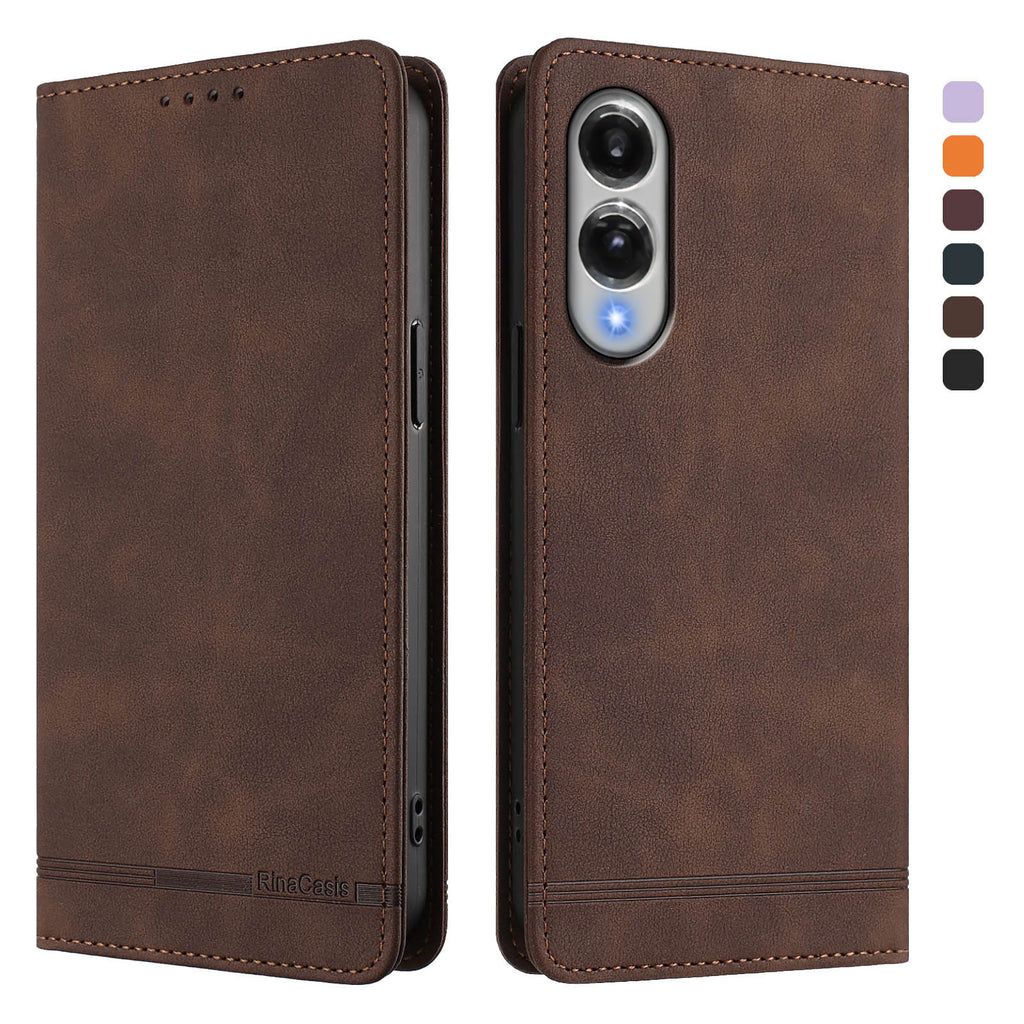 For Samsung Galaxy S25 Edge Case RINACASIS RC23 RFID Blocking Wallet Stand PU Leather Phone Cover