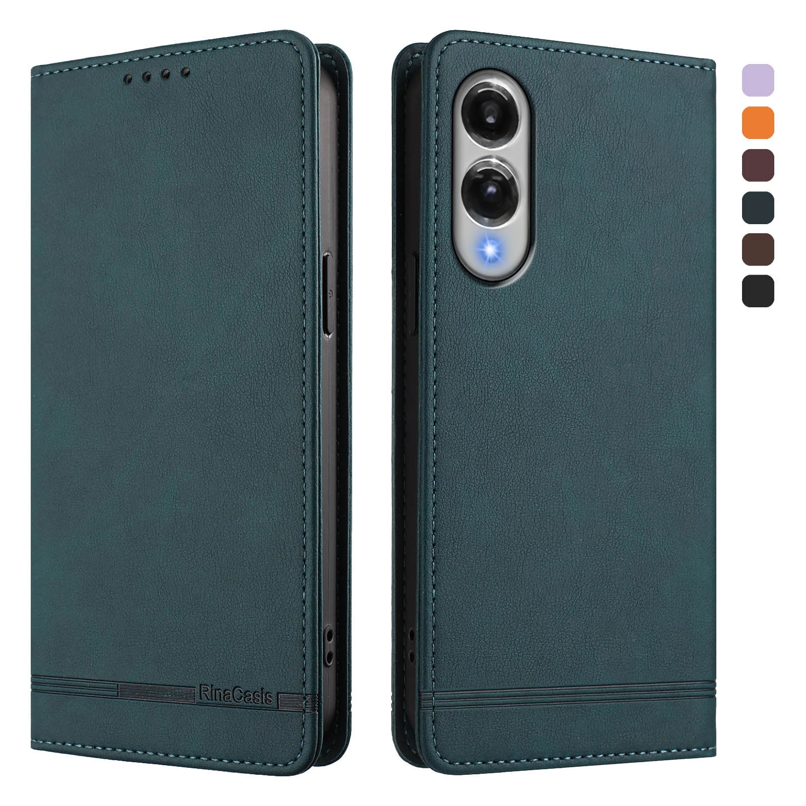 For Samsung Galaxy S25 Edge Case RINACASIS RC23 RFID Blocking Wallet Stand PU Leather Phone Cover