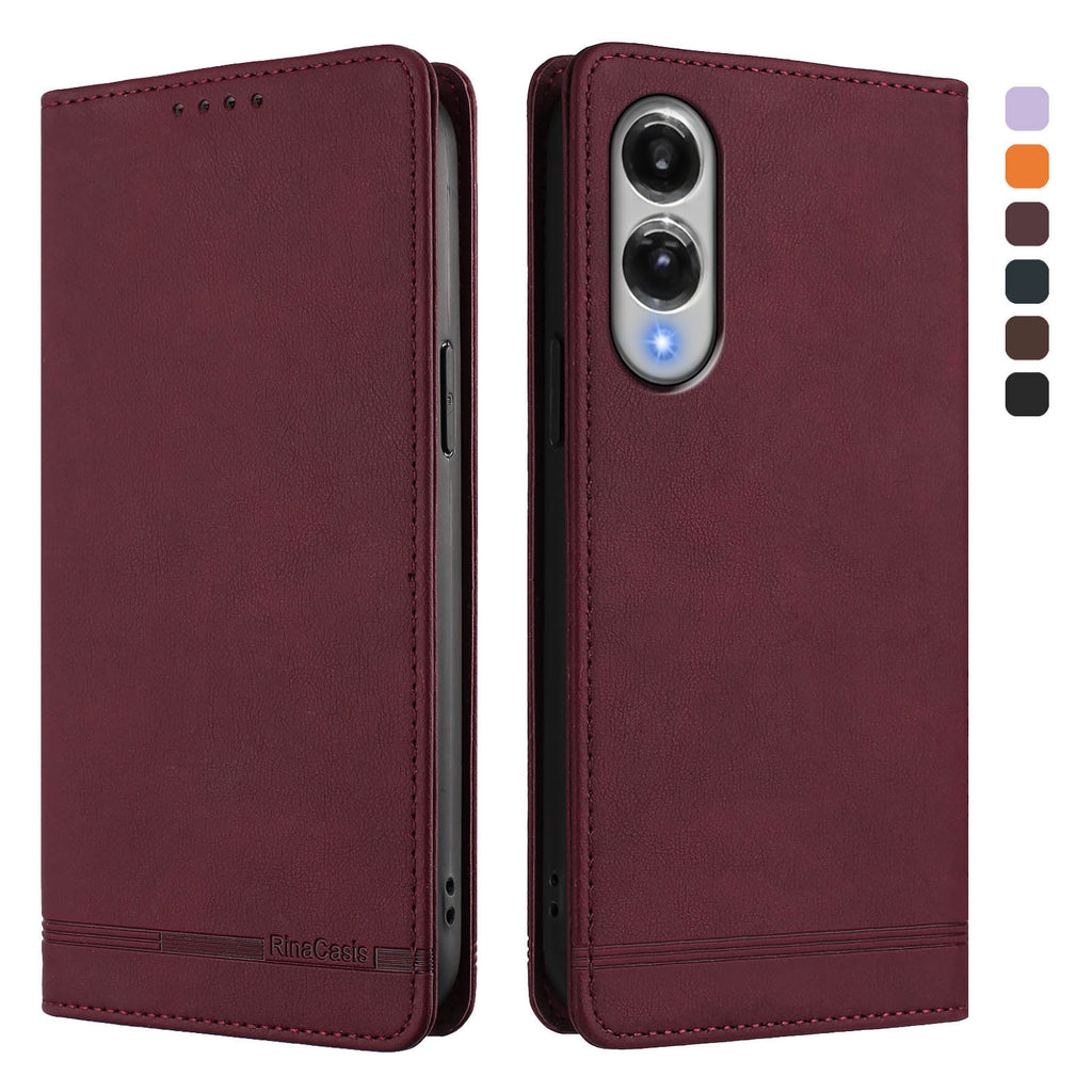 For Samsung Galaxy S25 Edge Case RINACASIS RC23 RFID Blocking Wallet Stand PU Leather Phone Cover