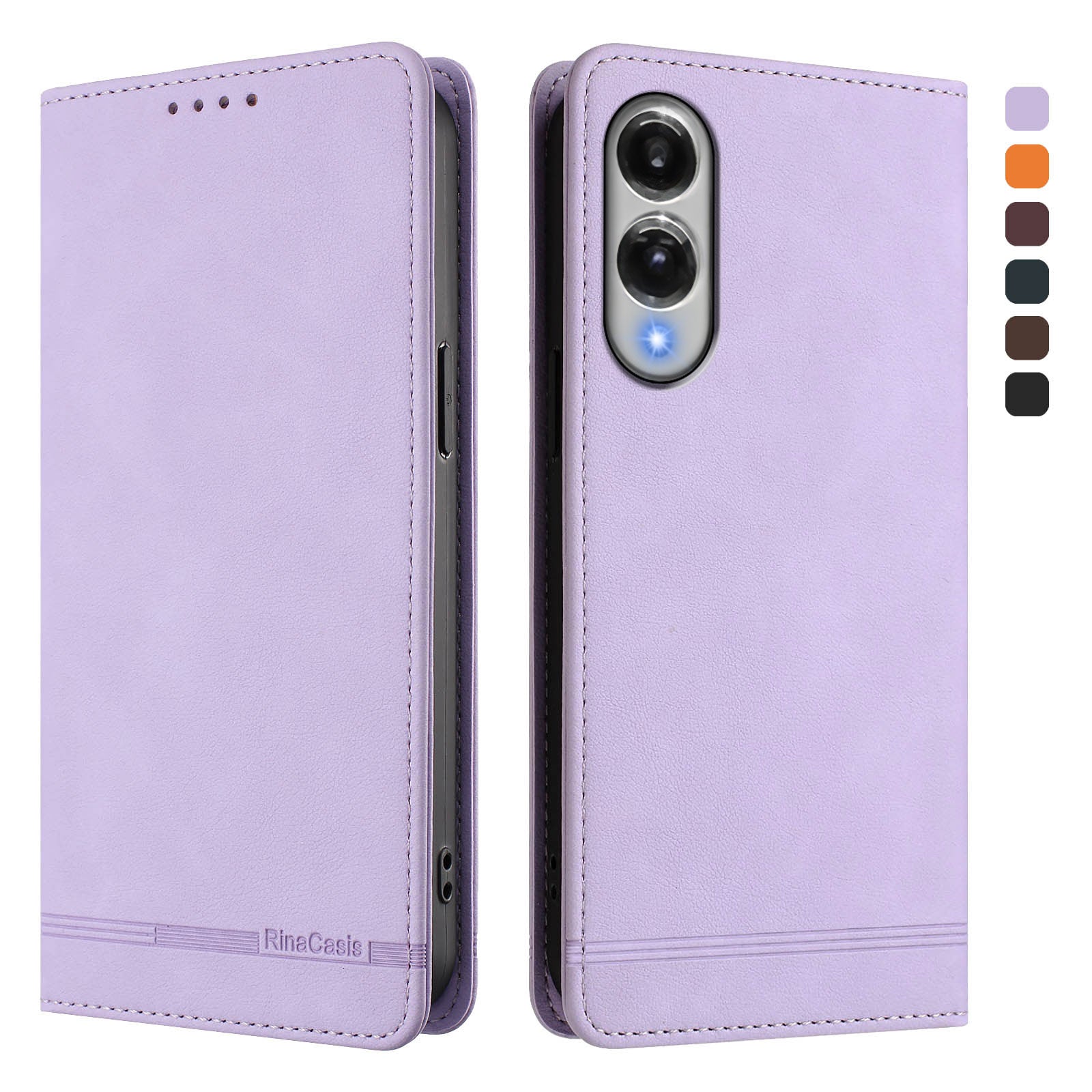 For Samsung Galaxy S25 Edge Case RINACASIS RC23 RFID Blocking Wallet Stand PU Leather Phone Cover