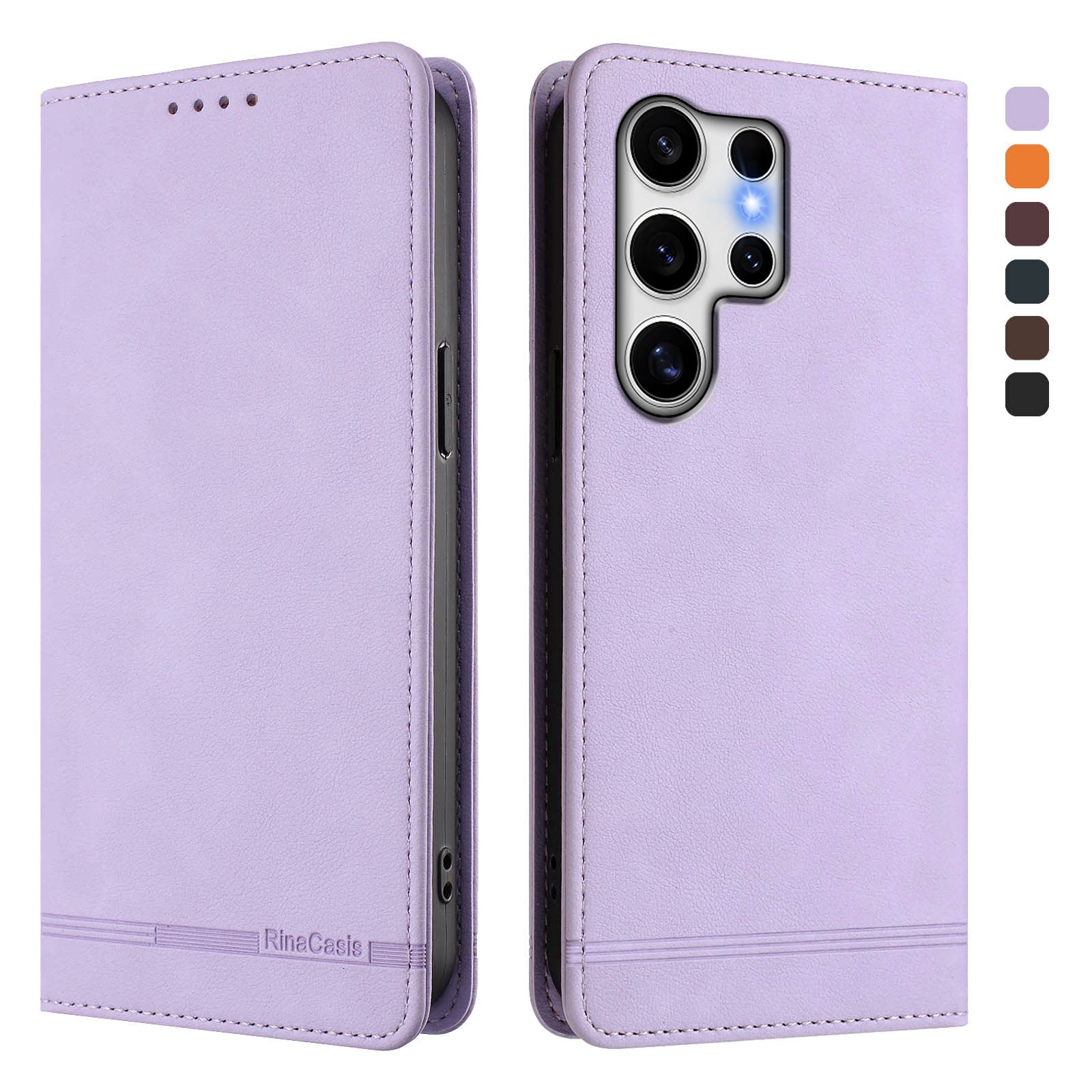 For Samsung Galaxy S25 Ultra Case RINACASIS RC23 RFID Blocking Wallet Stand PU Leather Phone Cover