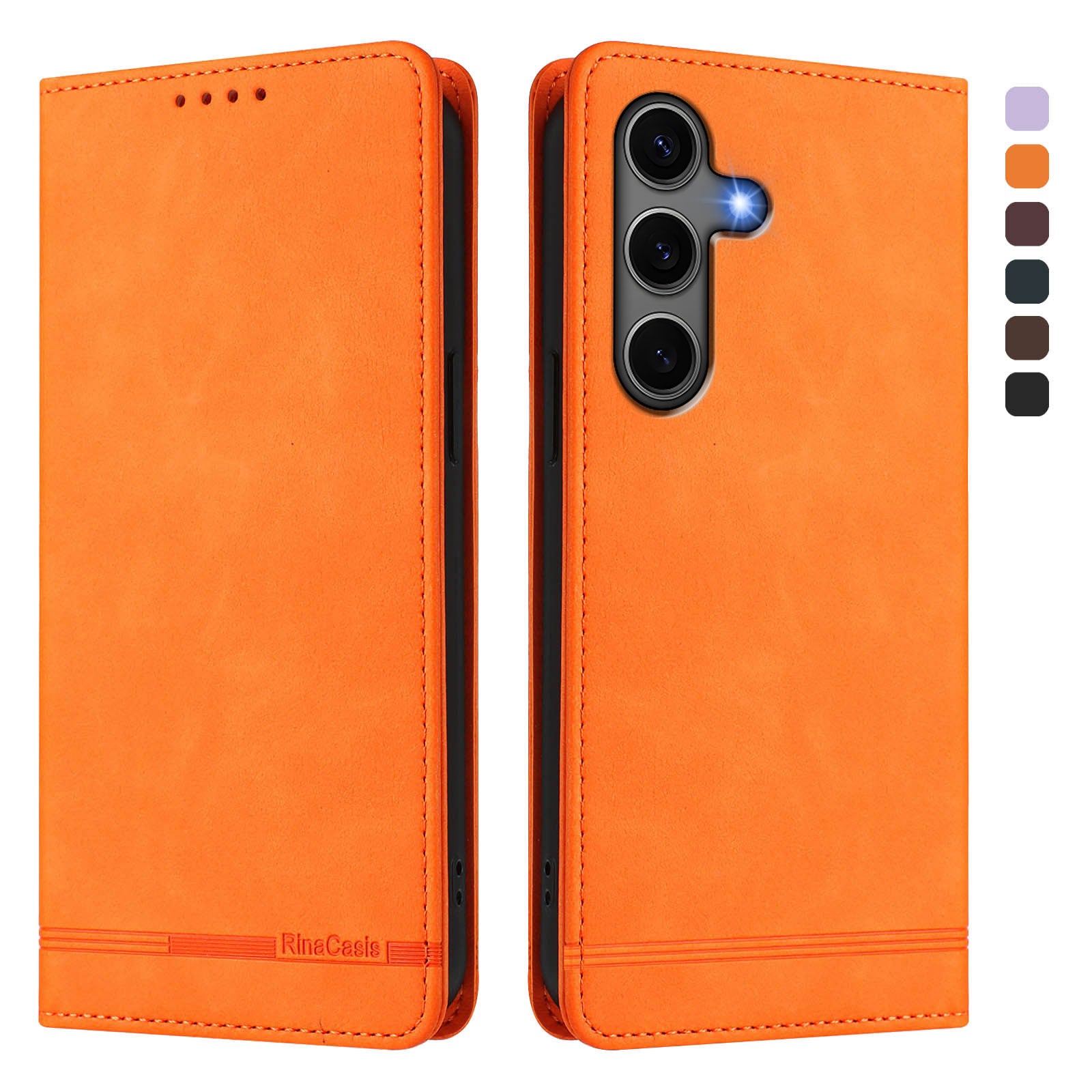 For Samsung Galaxy S24+ / Galaxy S25+ Case RINACASIS RC23 RFID Blocking Wallet Stand PU Leather Phone Cover