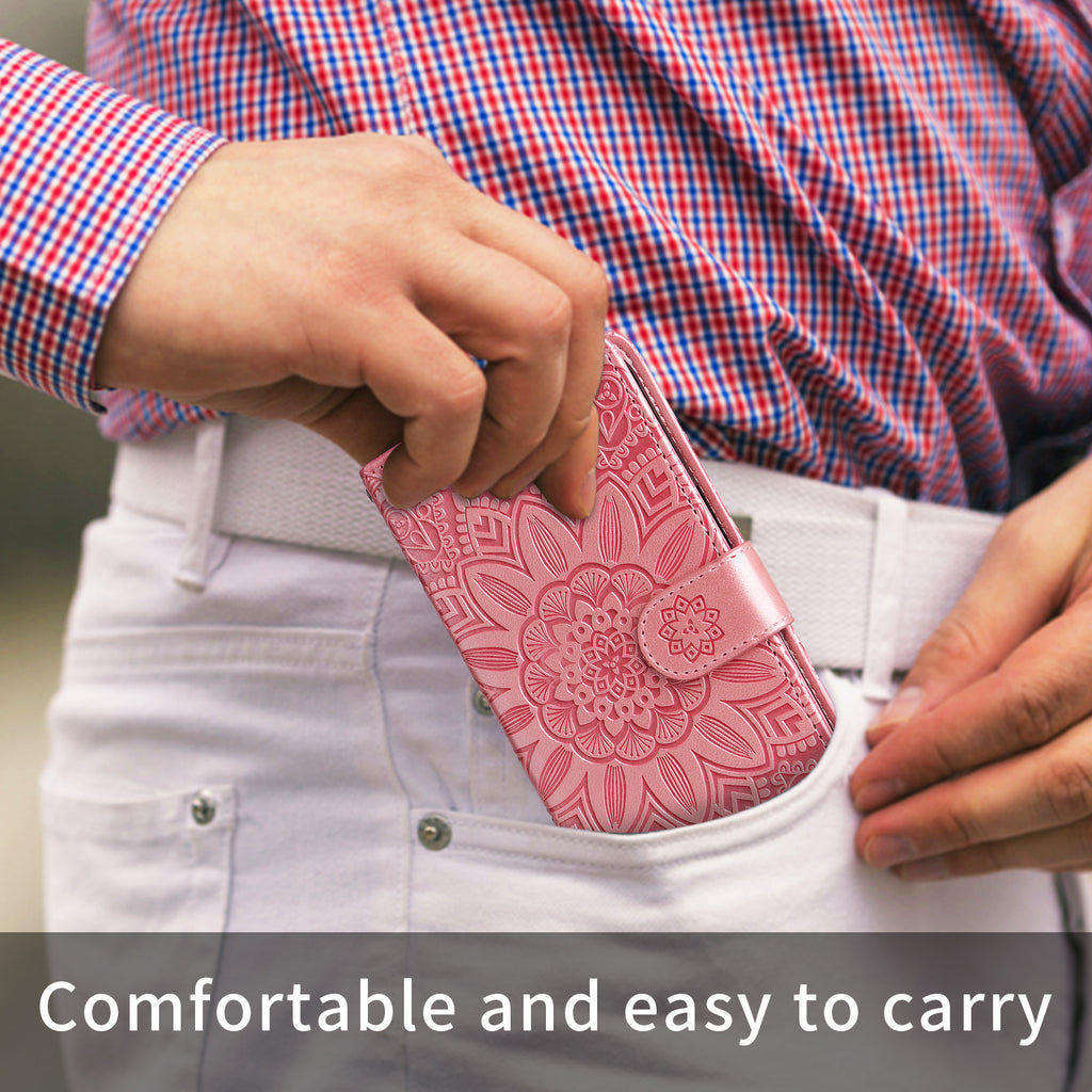 For vivo Y21d / vivo Y31 5G Case Sunflower Imprint Leather Wallet Phone Cover