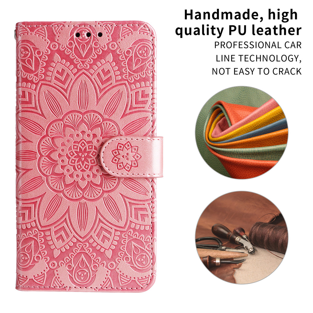 For vivo X300 Pro 5G Case Sunflower Imprint Leather Wallet Phone Cover