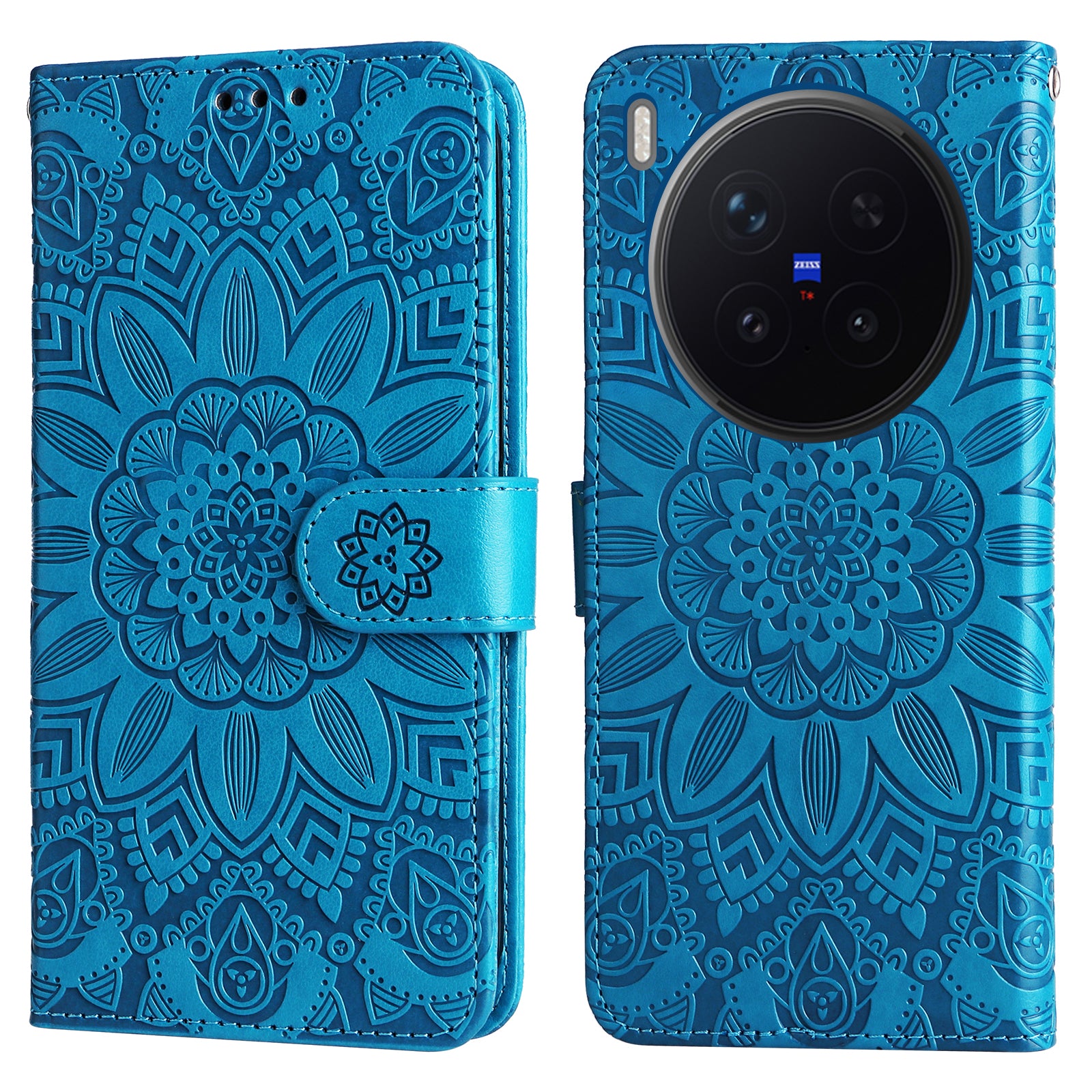 For vivo X300 Pro 5G Case Sunflower Imprint Leather Wallet Phone Cover