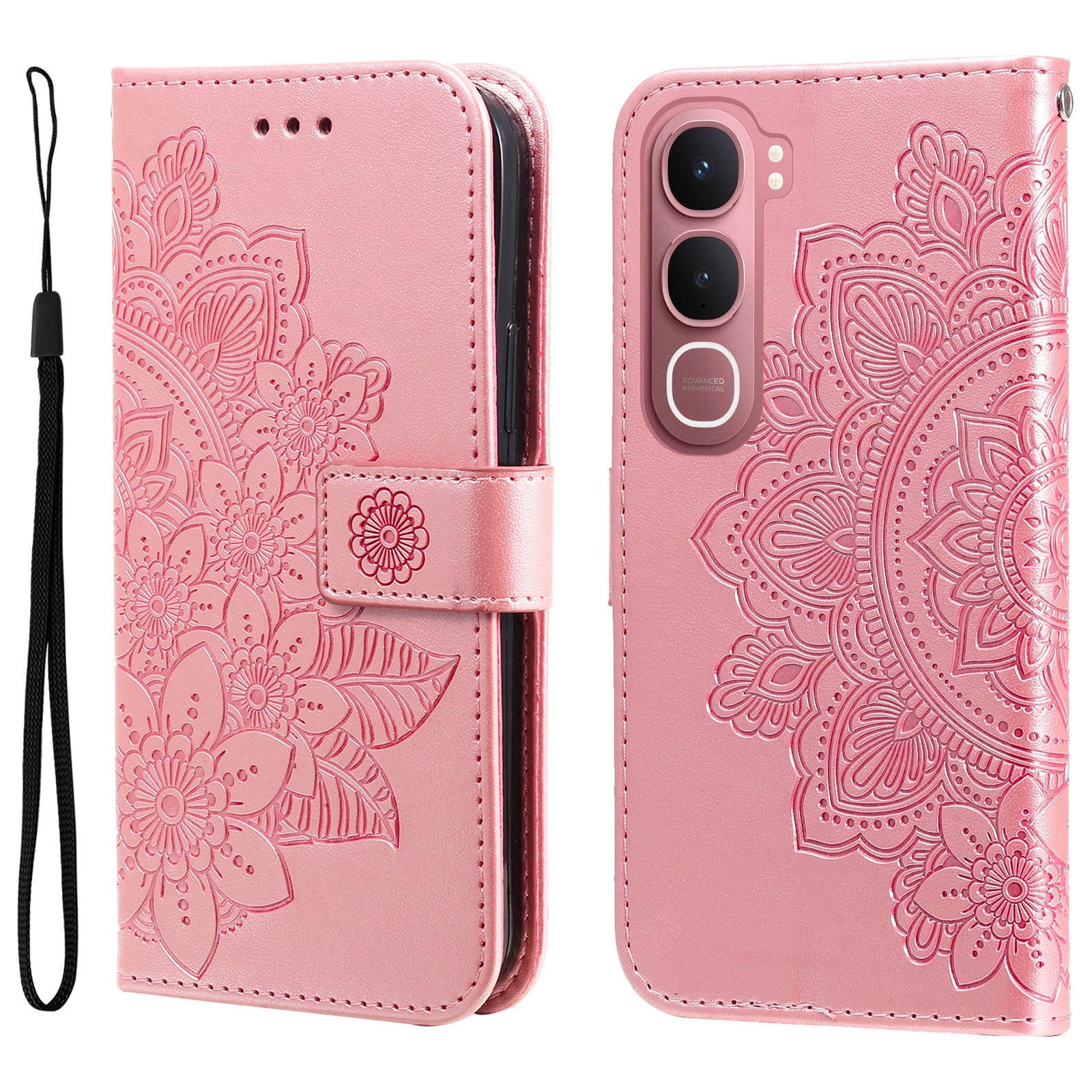 For vivo Y21d / vivo Y31 5G Case Floral Pattern PU Leather Wallet Stand Phone Cover