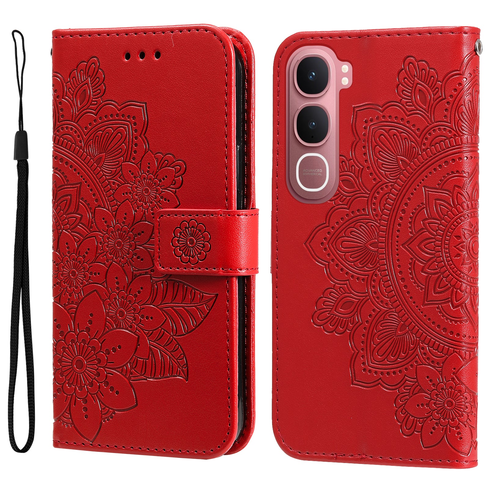 For vivo Y21d / vivo Y31 5G Case Floral Pattern PU Leather Wallet Stand Phone Cover