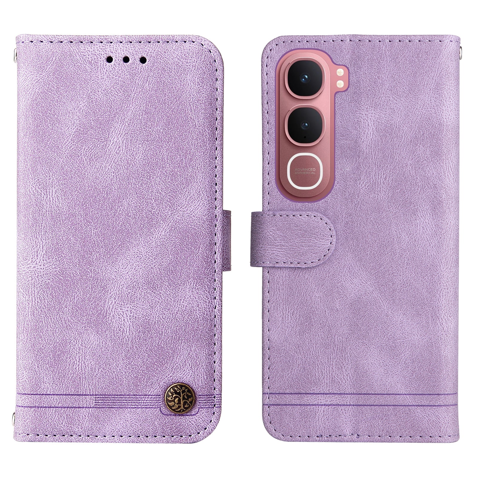 For vivo Y21d / vivo Y31 5G Leather Wallet Cases Skin Touch Phone Cover Stand with Strap
