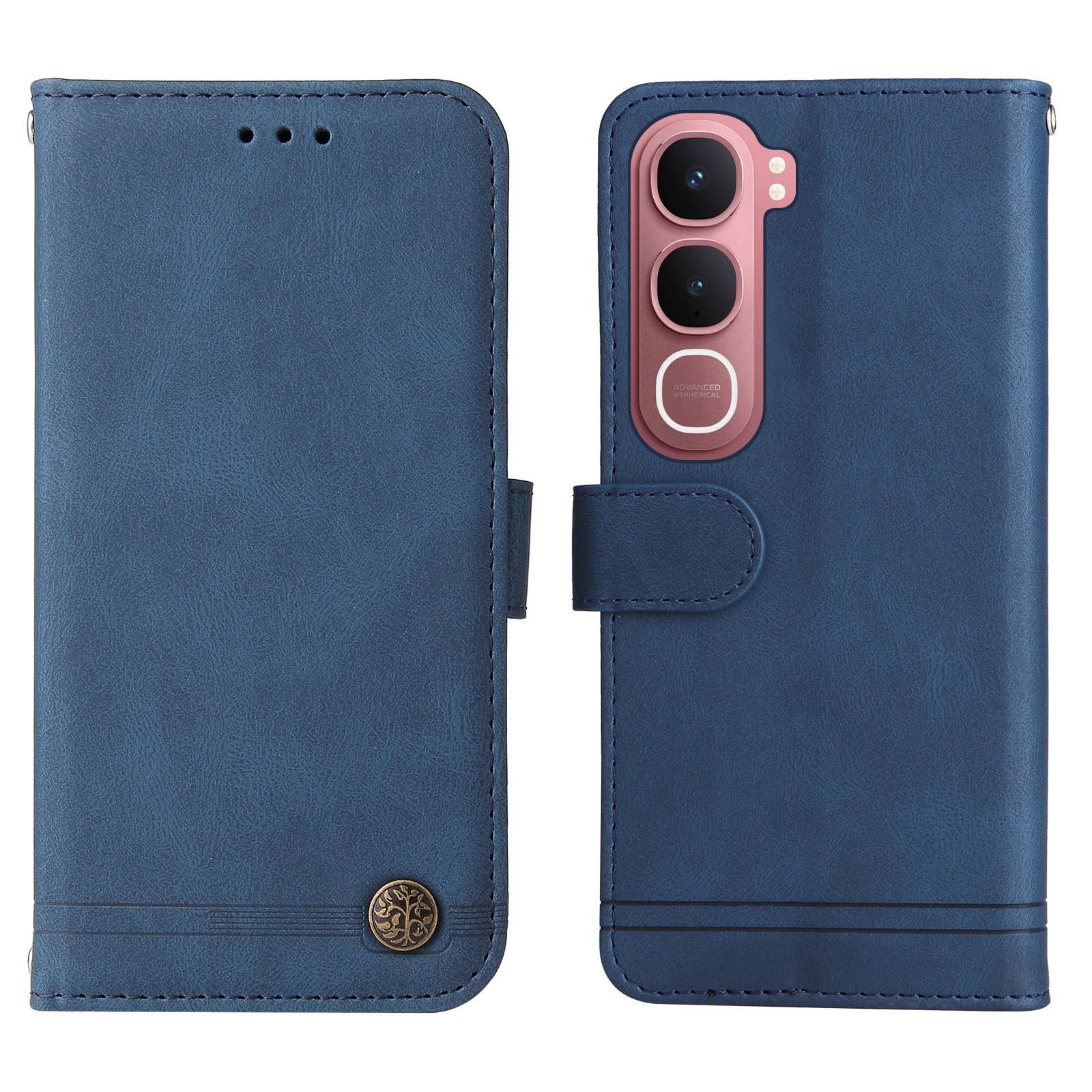 For vivo Y21d / vivo Y31 5G Leather Wallet Cases Skin Touch Phone Cover Stand with Strap