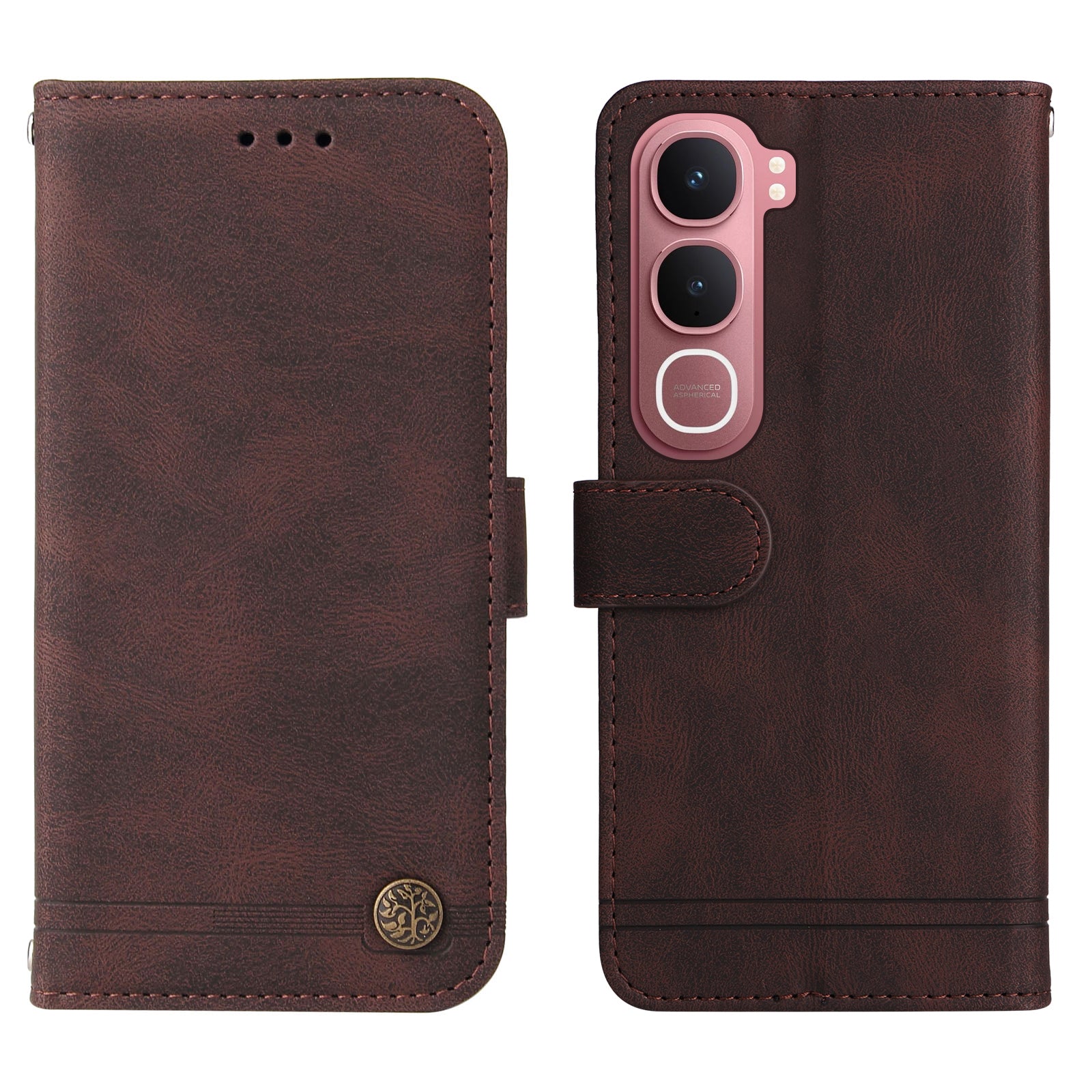 For vivo Y21d / vivo Y31 5G Leather Wallet Cases Skin Touch Phone Cover Stand with Strap