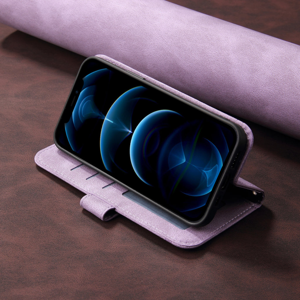 For vivo X300 Pro 5G Leather Wallet Cases Skin Touch Phone Cover Stand with Strap